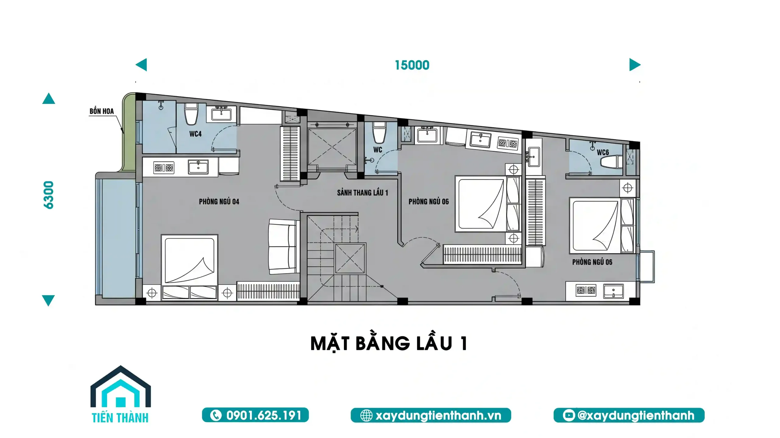 Mẫu Nhà 4 Tầng Hiện Đại: Giải Pháp Kiến Trúc Mặt tiền 6m3 mau nha 4 tang hien dai 12 scaled - Mẫu Nhà 4 Tầng Hiện Đại: Giải Pháp Kiến Trúc Mặt tiền 6m3