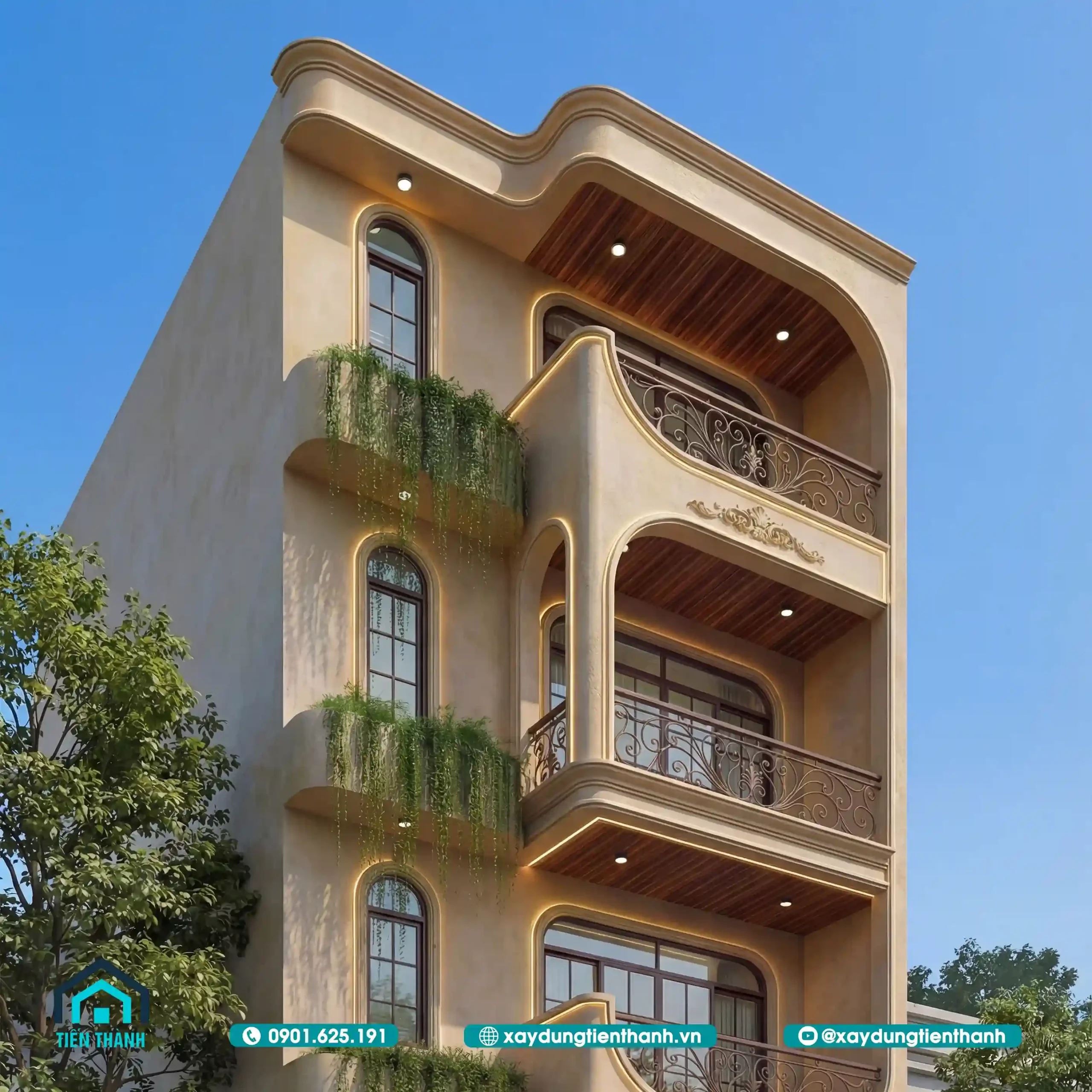 Mẫu Nhà 4 Tầng Hiện Đại: Giải Pháp Kiến Trúc Mặt tiền 6m3 mau nha 4 tang hien dai 6 scaled - Mẫu Nhà 4 Tầng Hiện Đại: Giải Pháp Kiến Trúc Mặt tiền 6m3