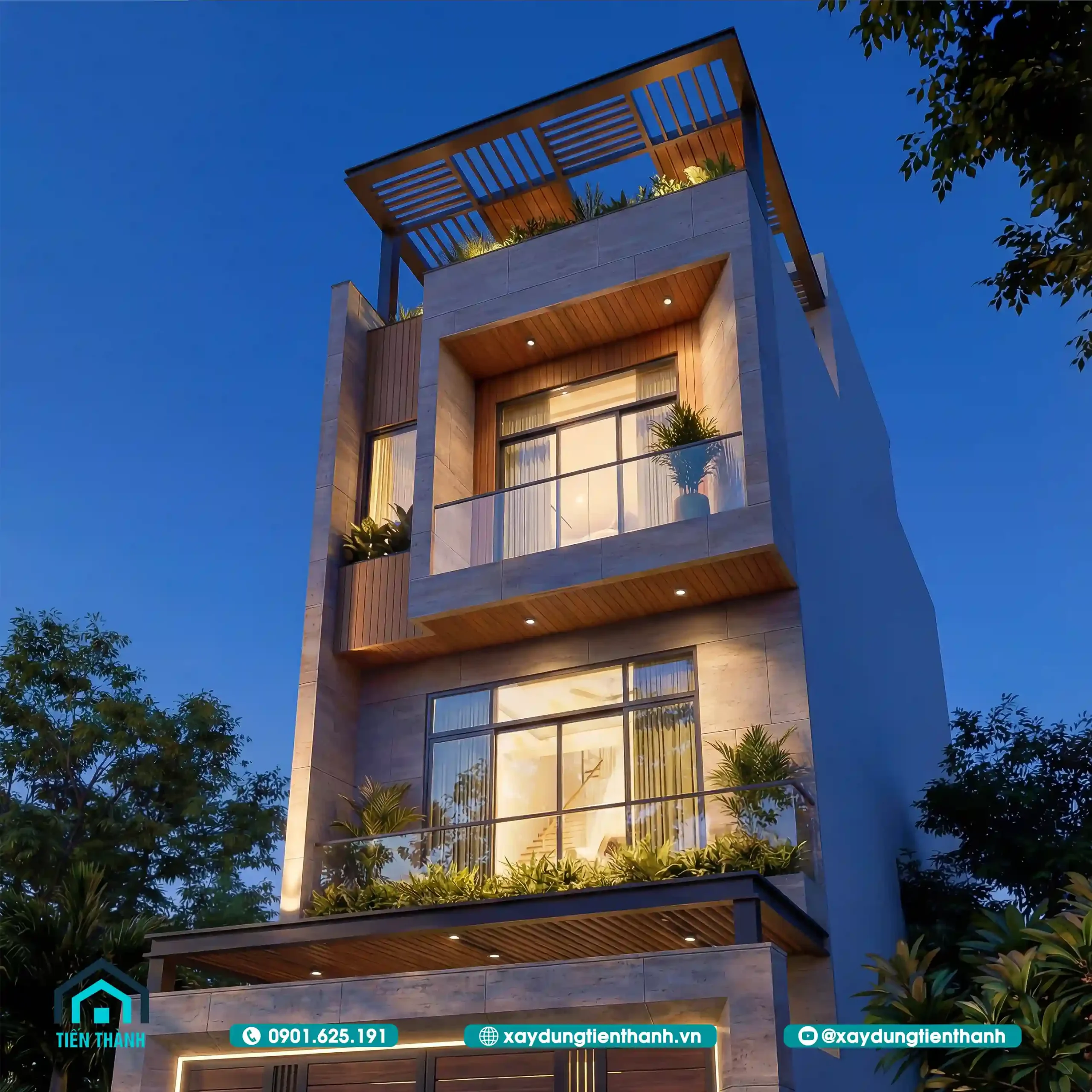 Mẫu Nhà 4 Tầng Mặt Tiền 4m Hiện Đại 4x13m: Giải Pháp Tối Ưu mau nha 4 tang mat tien 4m 10 scaled - Mẫu Nhà 4 Tầng Mặt Tiền 4m Hiện Đại 4x13m: Giải Pháp Tối Ưu