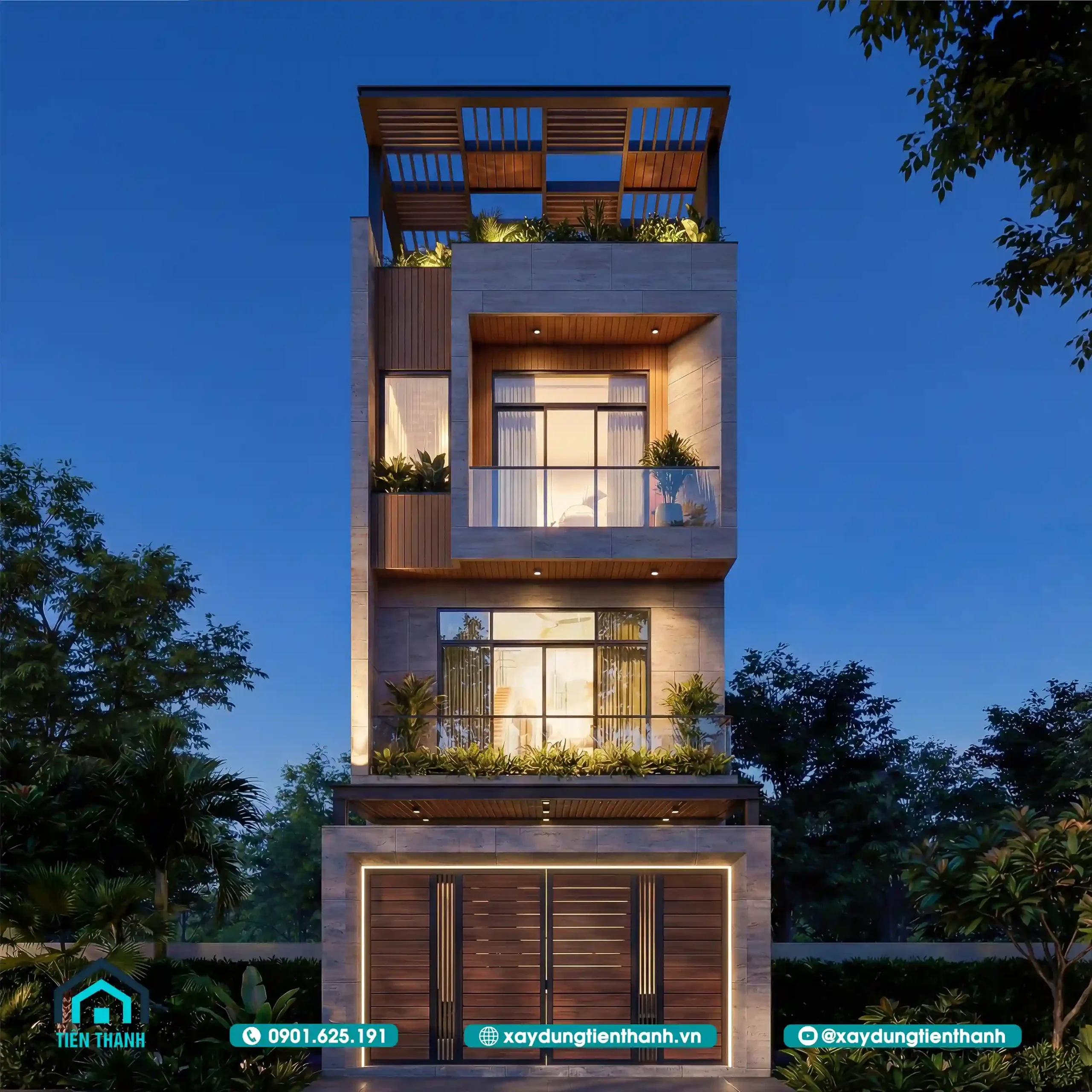 Mẫu Nhà 4 Tầng Mặt Tiền 4m Hiện Đại 4x13m: Giải Pháp Tối Ưu mau nha 4 tang mat tien 4m 11 scaled - Mẫu Nhà 4 Tầng Mặt Tiền 4m Hiện Đại 4x13m: Giải Pháp Tối Ưu