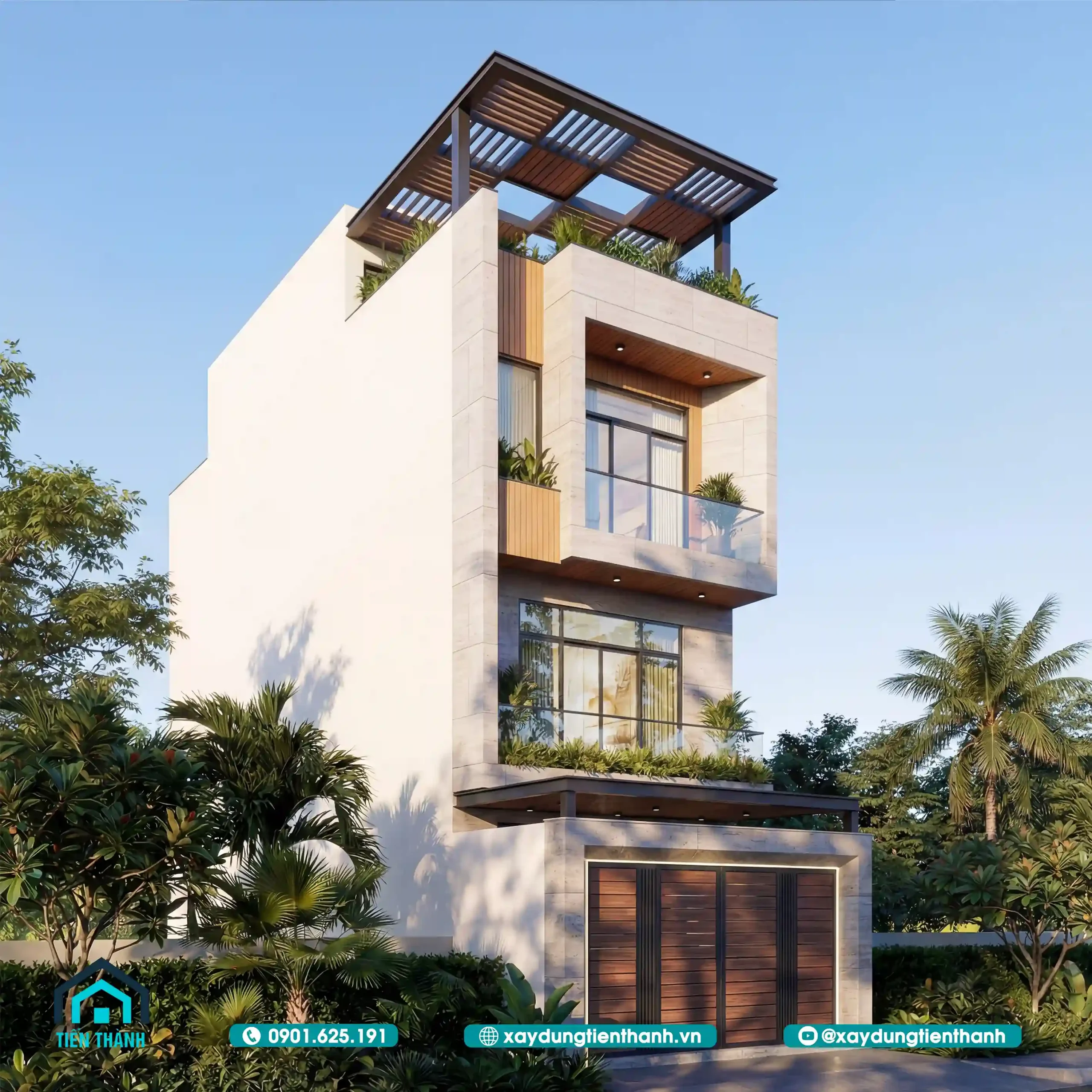 Mẫu Nhà 4 Tầng Mặt Tiền 4m Hiện Đại 4x13m: Giải Pháp Tối Ưu mau nha 4 tang mat tien 4m 6 scaled - Mẫu Nhà 4 Tầng Mặt Tiền 4m Hiện Đại 4x13m: Giải Pháp Tối Ưu