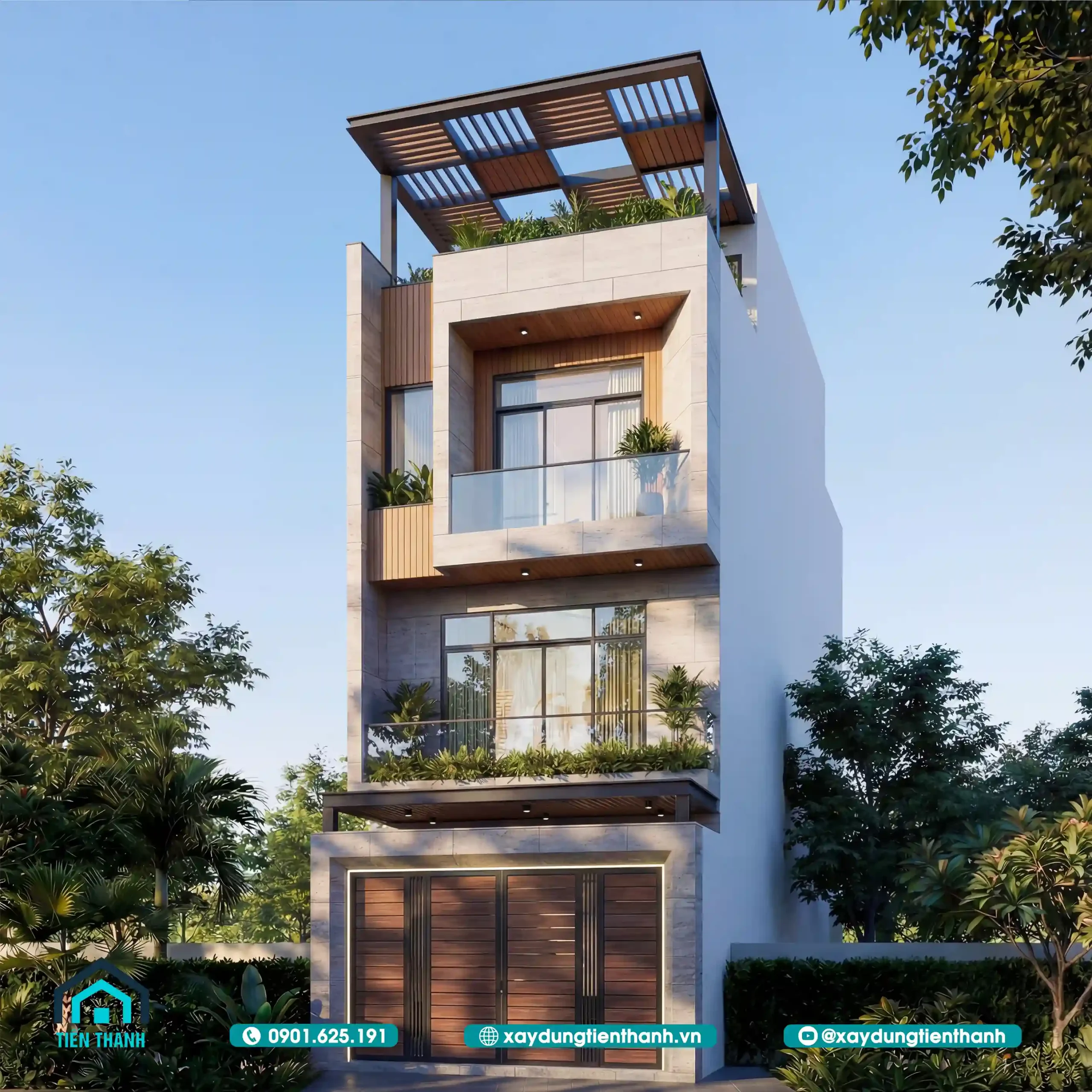 Mẫu Nhà 4 Tầng Mặt Tiền 4m Hiện Đại 4x13m: Giải Pháp Tối Ưu mau nha 4 tang mat tien 4m 7 scaled - Mẫu Nhà 4 Tầng Mặt Tiền 4m Hiện Đại 4x13m: Giải Pháp Tối Ưu