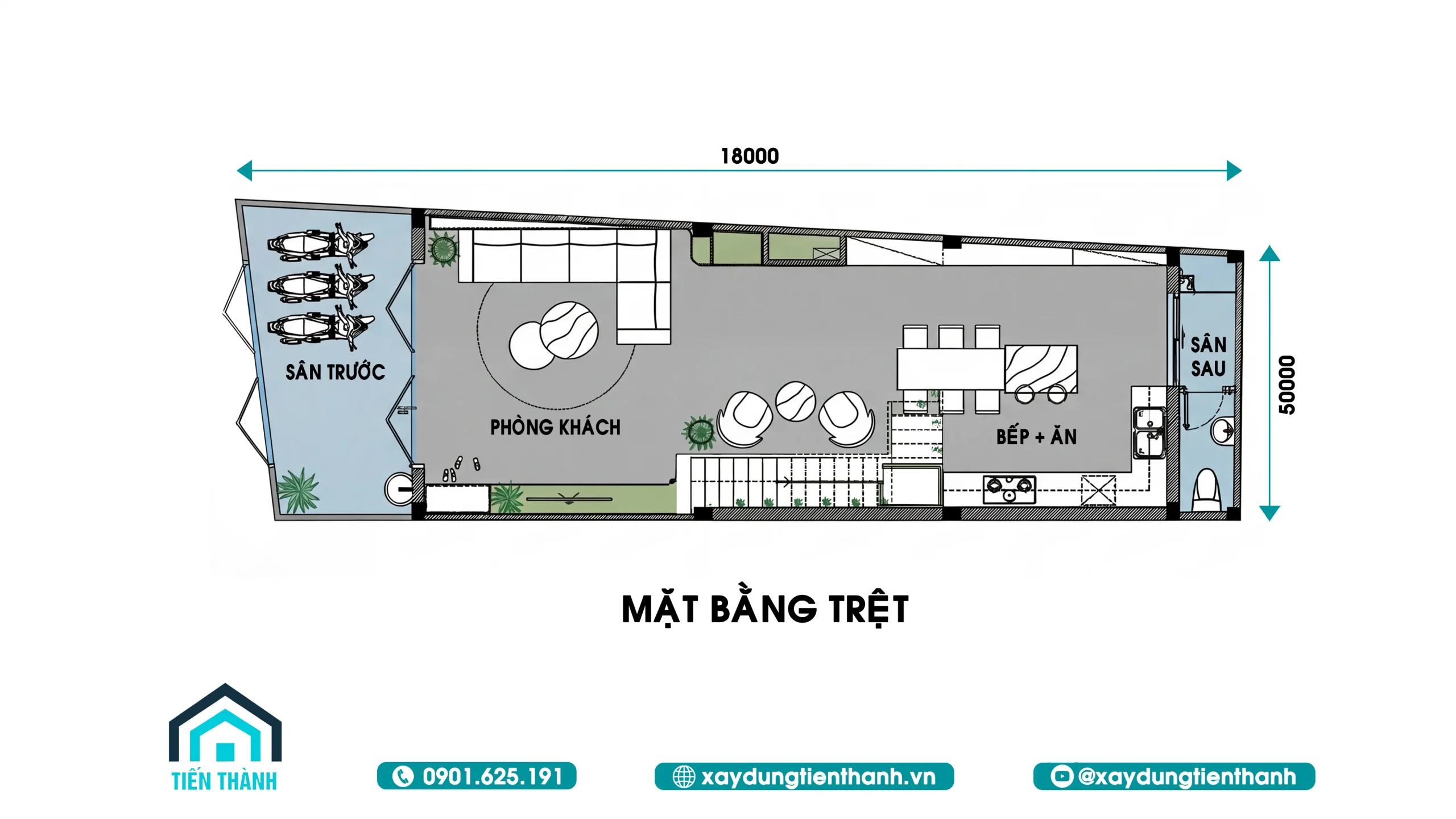 Mẫu Nhà 5x18m 3 Tầng Đẹp Hiện Đại Thiết Kế Tối Ưu Công Năng mau nha 5x18m 3 tang 1 scaled - Mẫu Nhà 5x18m 3 Tầng Đẹp Hiện Đại Thiết Kế Tối Ưu Công Năng