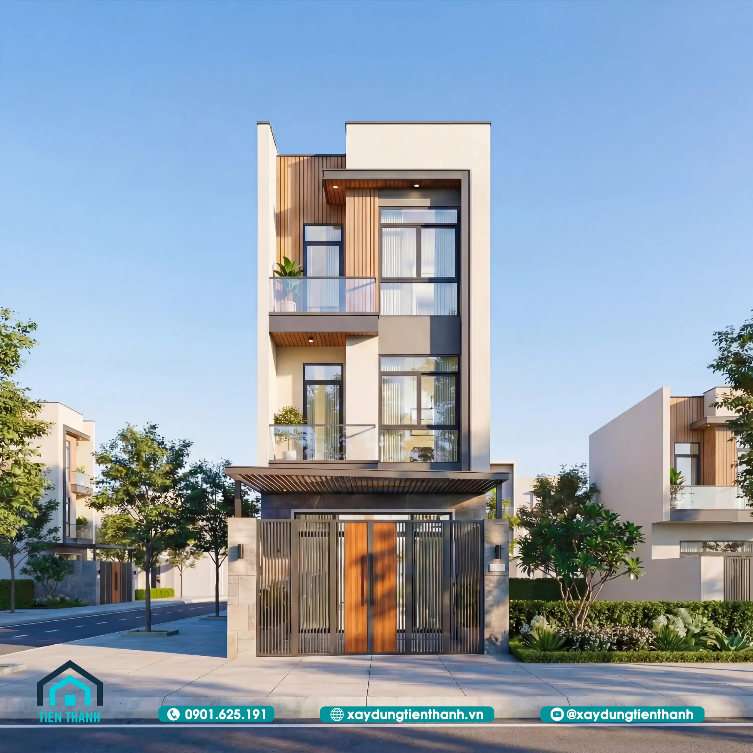 Mẫu Nhà 5x18m 3 Tầng Đẹp Hiện Đại Thiết Kế Tối Ưu Công Năng mau nha 5x18m 3 tang 5 1 scaled - Mẫu Nhà 5x18m 3 Tầng Đẹp Hiện Đại Thiết Kế Tối Ưu Công Năng