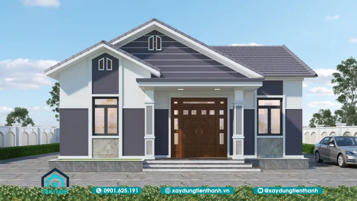 mau nha cap 4 2 phong ngu 2 21 11zon 711x400 - Mẫu Nhà Cấp 4 2 Phòng Ngủ Đẹp Hiện Đại Cho Gia Đình Trẻ