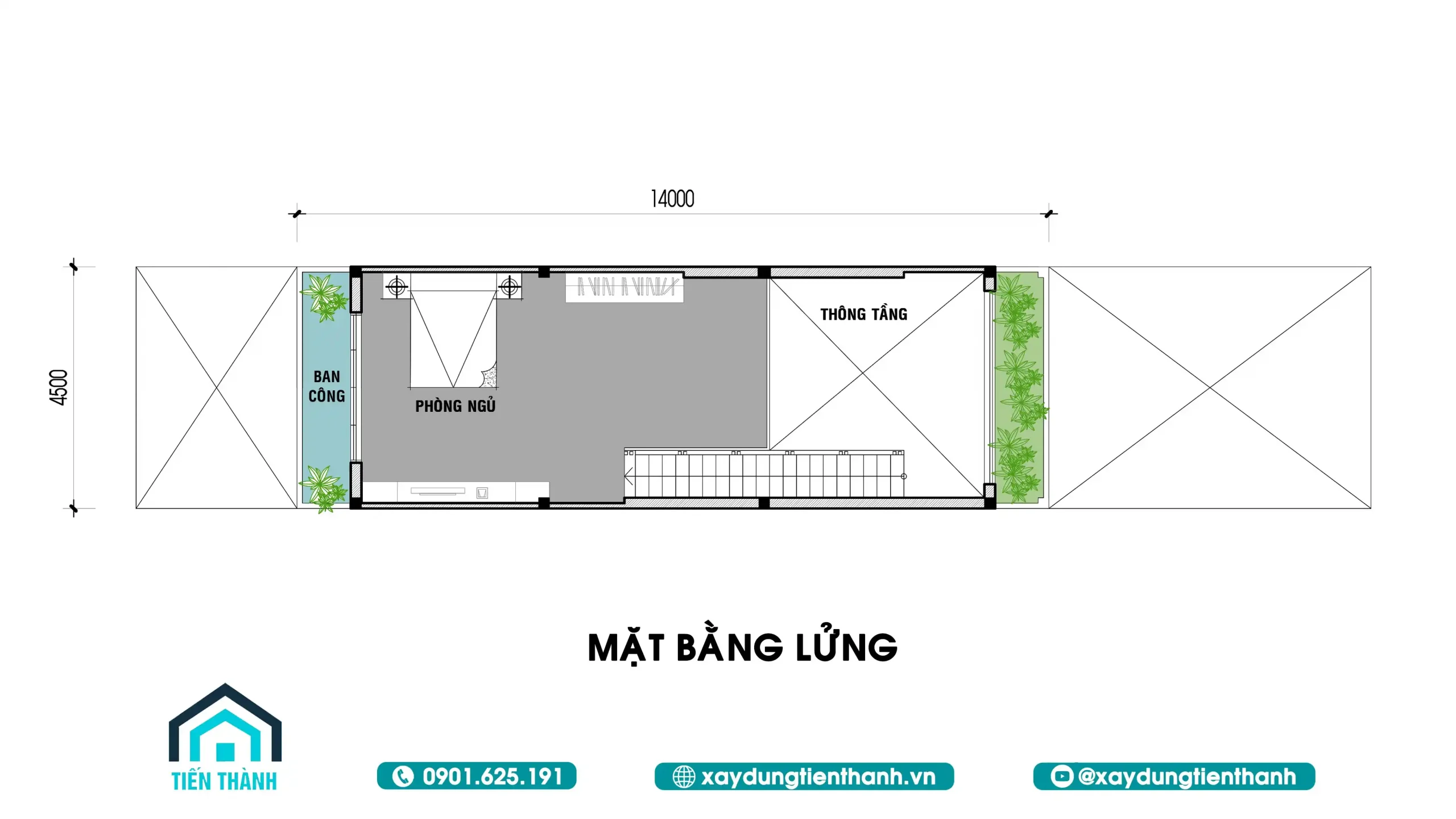 Mẫu Nhà Cấp 4 Gác Lửng Ngang 4,5m: Cho Không Gian Nhỏ mau nha cap 4 gac lung ngang 45m 2 scaled - Mẫu Nhà Cấp 4 Gác Lửng Ngang 4,5m: Cho Không Gian Nhỏ