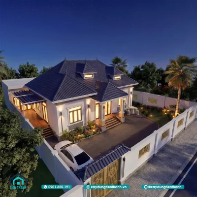 mau nha cap 4 mai nhat 1 1 400x400 - Mẫu Nhà Cấp 4 Mái Nhật: Kết Hợp Truyền Thống Và Hiện Đại