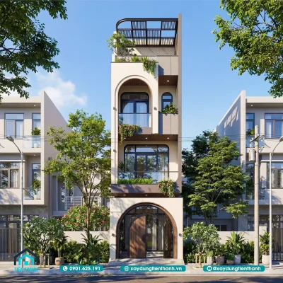 mau nha ong 4 tang dep hien dai 5 400x400 - Mẫu Nhà Ống 4 Tầng Đẹp Hiện Đại 4x18m Kiến Trúc Đẳng Cấp