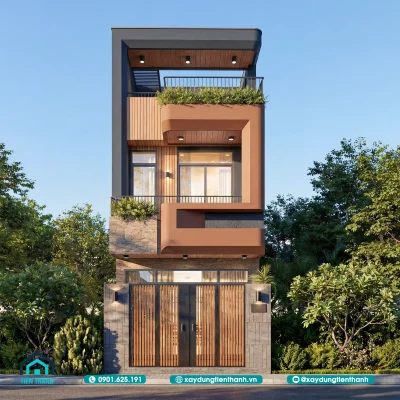 mau nha pho 3 tang 5 400x400 - Mẫu Nhà phố 3 Tầng Hiện Đại 4x15m: Giải Pháp Kiến Trúc Tối Ưu