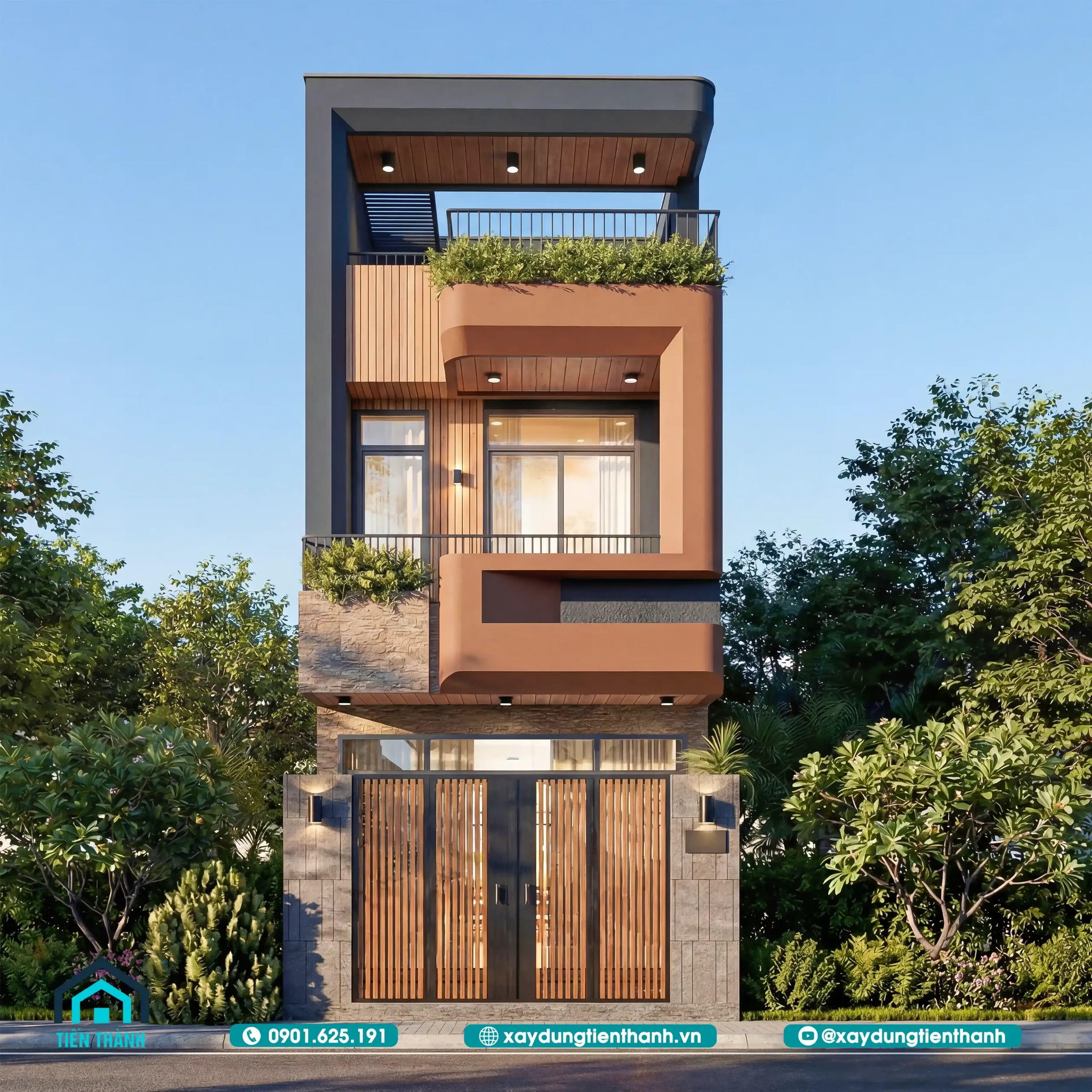 Mẫu Nhà phố 3 Tầng Hiện Đại 4x15m: Giải Pháp Kiến Trúc Tối Ưu mau nha pho 3 tang 5 scaled - Mẫu Nhà phố 3 Tầng Hiện Đại 4x15m: Giải Pháp Kiến Trúc Tối Ưu