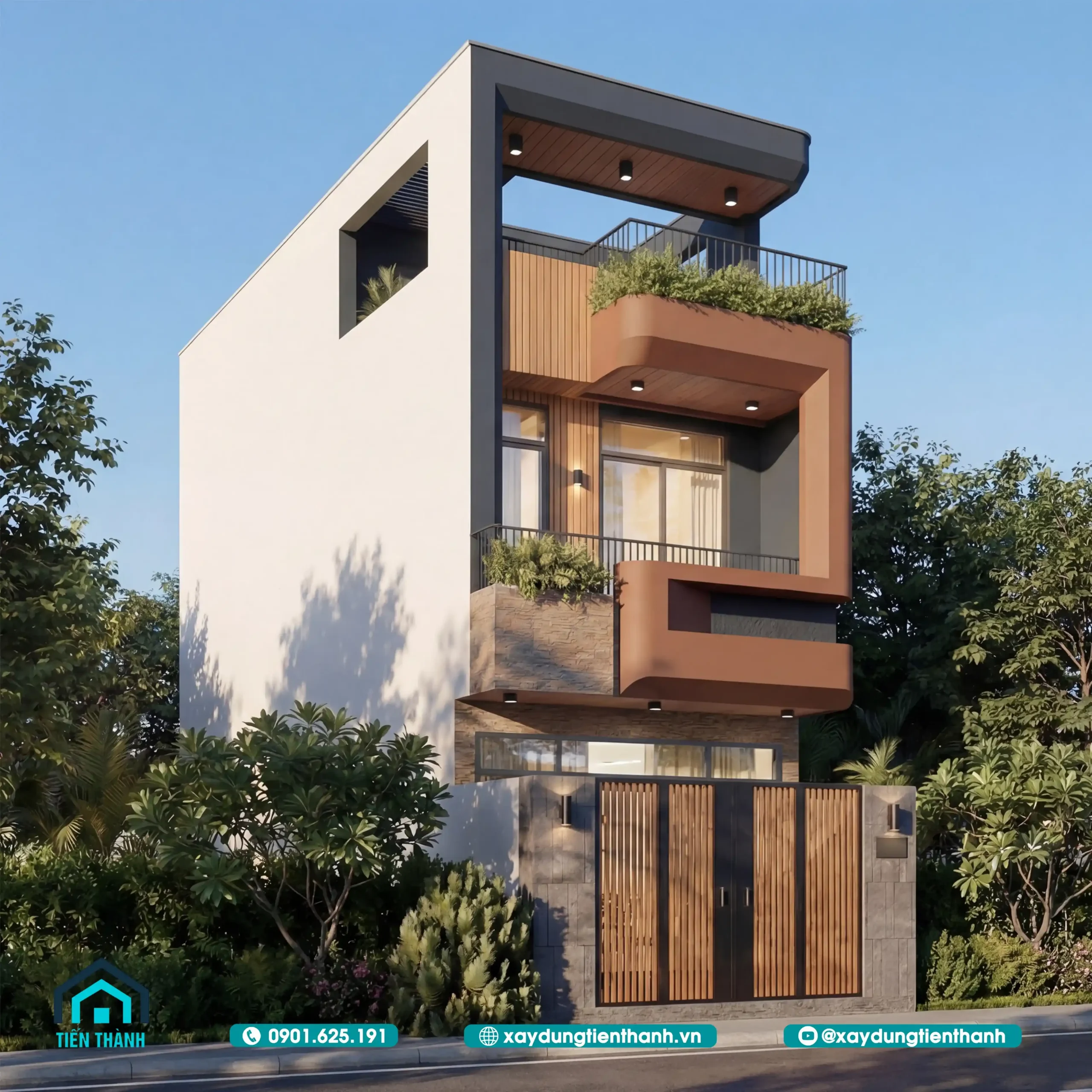 Mẫu Nhà phố 3 Tầng Hiện Đại 4x15m: Giải Pháp Kiến Trúc Tối Ưu mau nha pho 3 tang 7 scaled - Mẫu Nhà phố 3 Tầng Hiện Đại 4x15m: Giải Pháp Kiến Trúc Tối Ưu