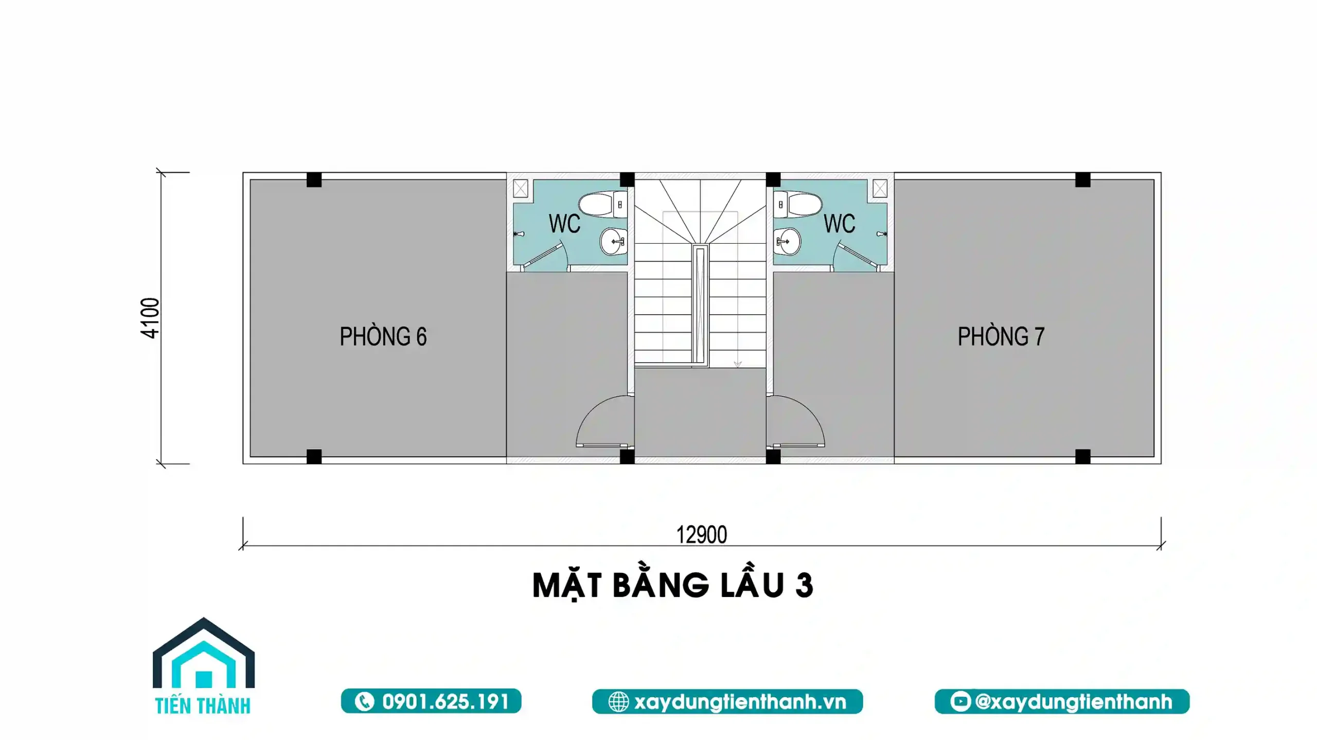 Mẫu Nhà Trọ 3 Tầng 4x12m: Giải Pháp Đầu Tư Sinh Lời Bền Vững mau nha tro 3 tang 4x12m 4 scaled - Mẫu Nhà Trọ 3 Tầng 4x12m: Giải Pháp Đầu Tư Sinh Lời Bền Vững