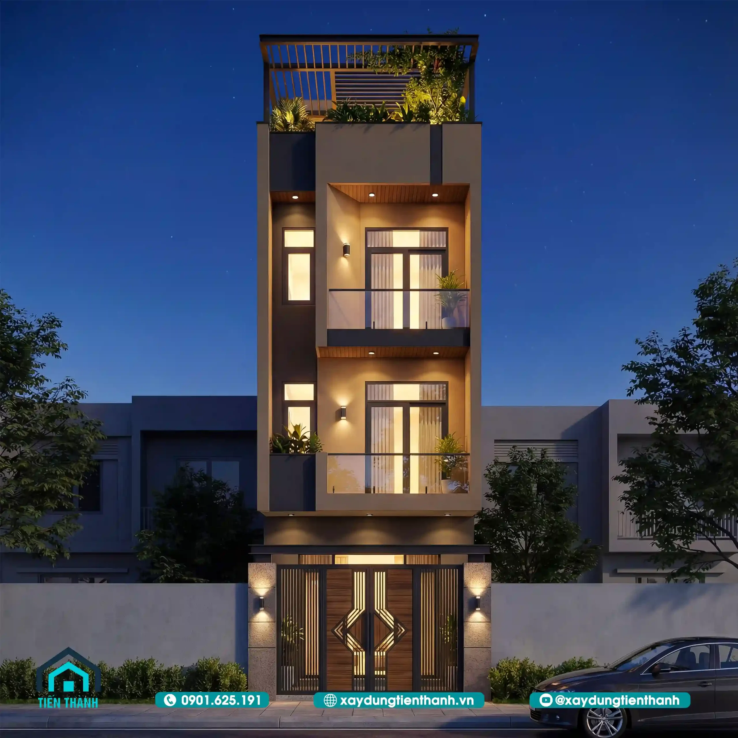 Mẫu Nhà 4 Tầng Đẹp 4x14m Giải Pháp Kiến Trúc Hoàn Hảo nha 4 tang dep hien dai 11 scaled - Mẫu Nhà 4 Tầng Đẹp 4x14m Giải Pháp Kiến Trúc Hoàn Hảo