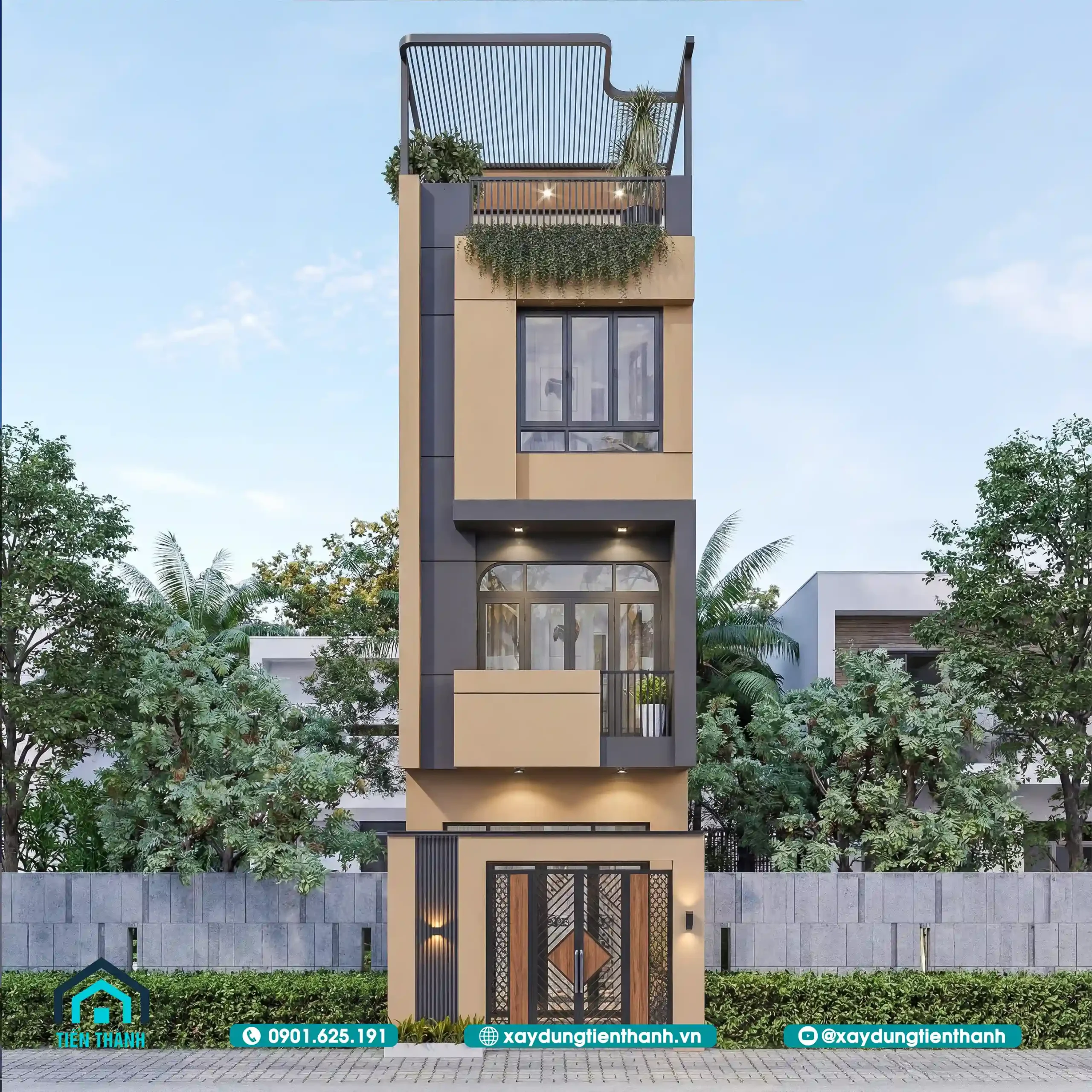 Mẫu Nhà 4 Tầng Đẹp 4x14m Giải Pháp Kiến Trúc Hoàn Hảo nha pho nha 4 tang dep 6 scaled - Mẫu Nhà 4 Tầng Đẹp 4x14m Giải Pháp Kiến Trúc Hoàn Hảo