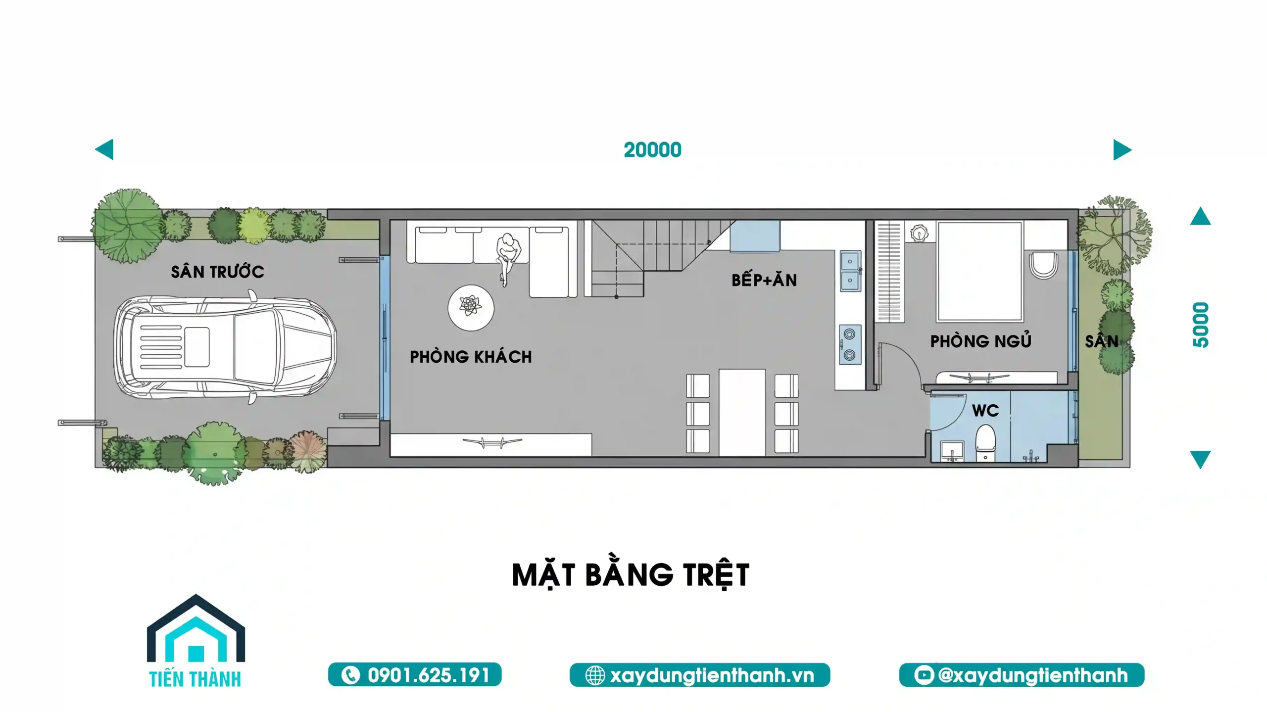 Bản vẽ nhà ống 3 tầng 5x20m: Giải pháp kiến trúc hiện đại ban ve nha ong 3 tang 5x20m 1 scaled - Bản vẽ nhà ống 3 tầng 5x20m: Giải pháp kiến trúc hiện đại