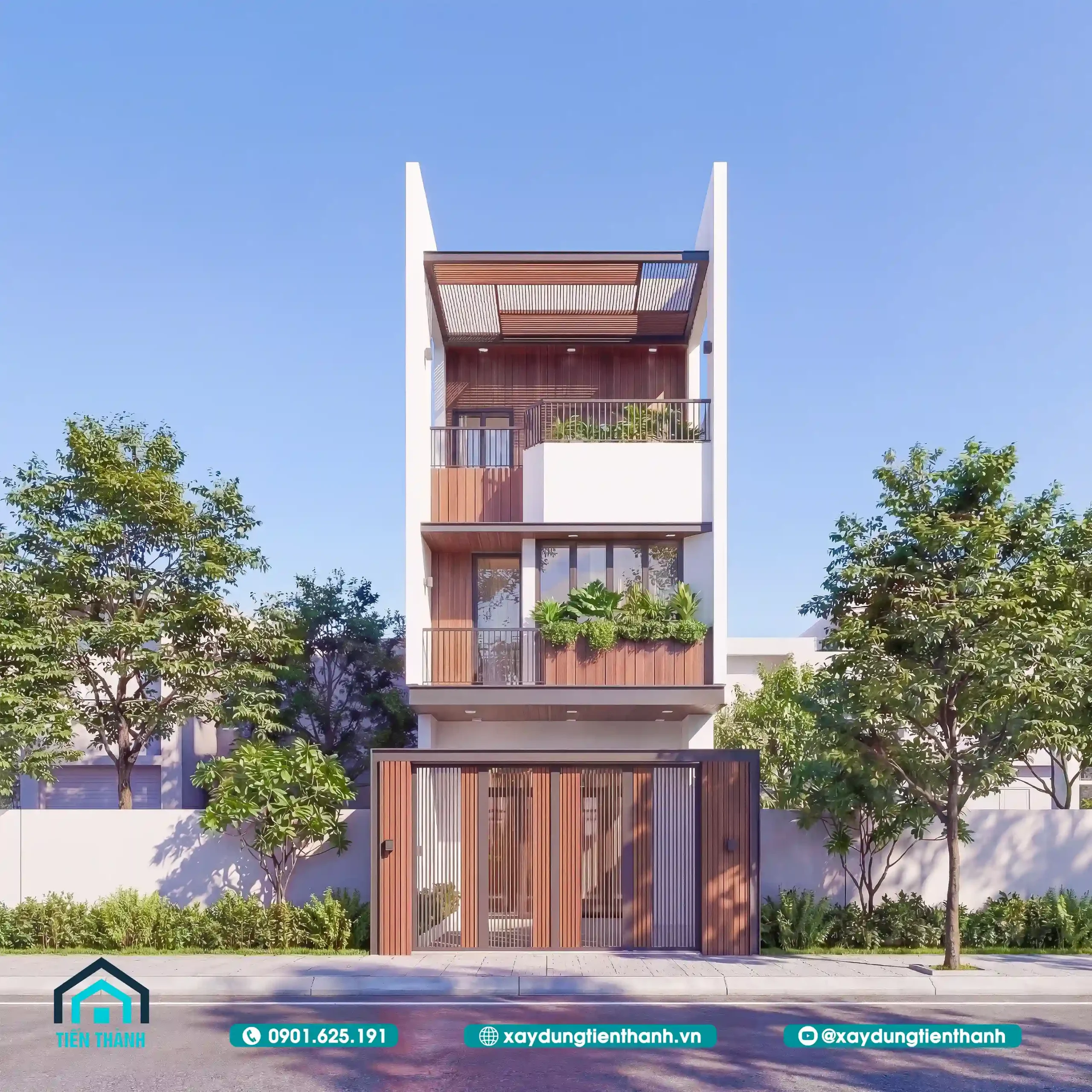 Bản vẽ nhà ống 3 tầng 5x20m: Giải pháp kiến trúc hiện đại ban ve nha ong 3 tang 5x20m 4 scaled - Bản vẽ nhà ống 3 tầng 5x20m: Giải pháp kiến trúc hiện đại