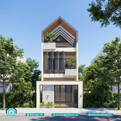 ban ve thiet ke nha 3 tang 4 phong ngu 4 400x400 - Bản Vẽ Thiết Kế Nhà 3 Tầng 4 Phòng Ngủ:Gia Đình Đông Người