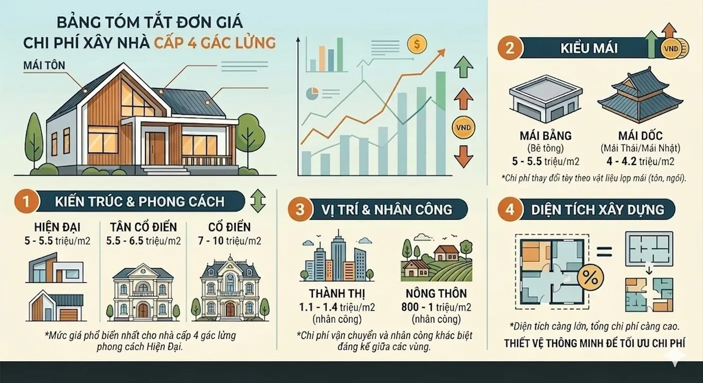 chi phi xay nha cap 4 gac lung 10 - Chi ph&iacute; x&acirc;y nh&agrave; cấp 4 g&aacute;c lửng bền ch&acirc;t lượng [RẺ ĐẸP]