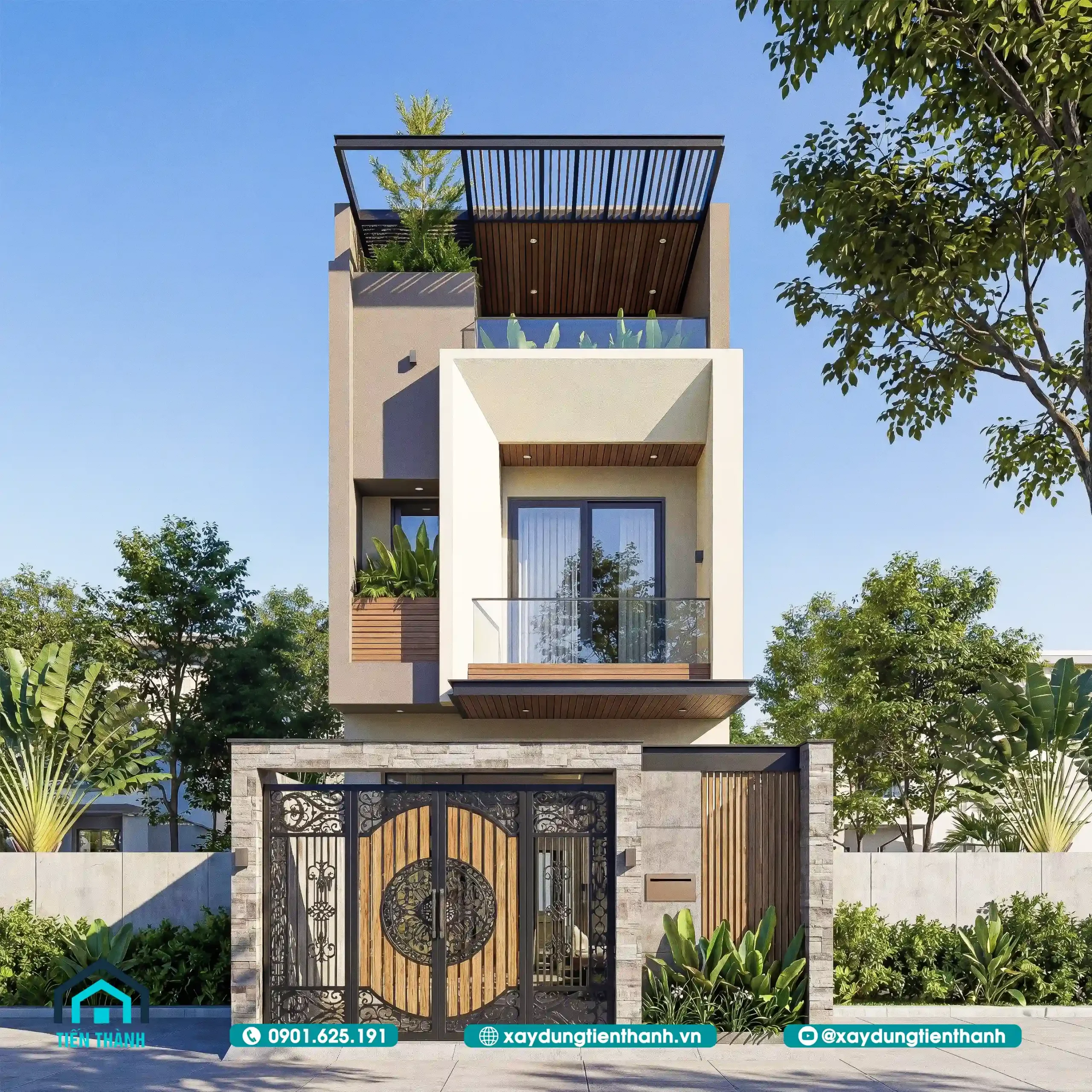 TRANG CHỦ mat tien mau nha ong dep 3 tang 5m 4 scaled - TRANG CHỦ