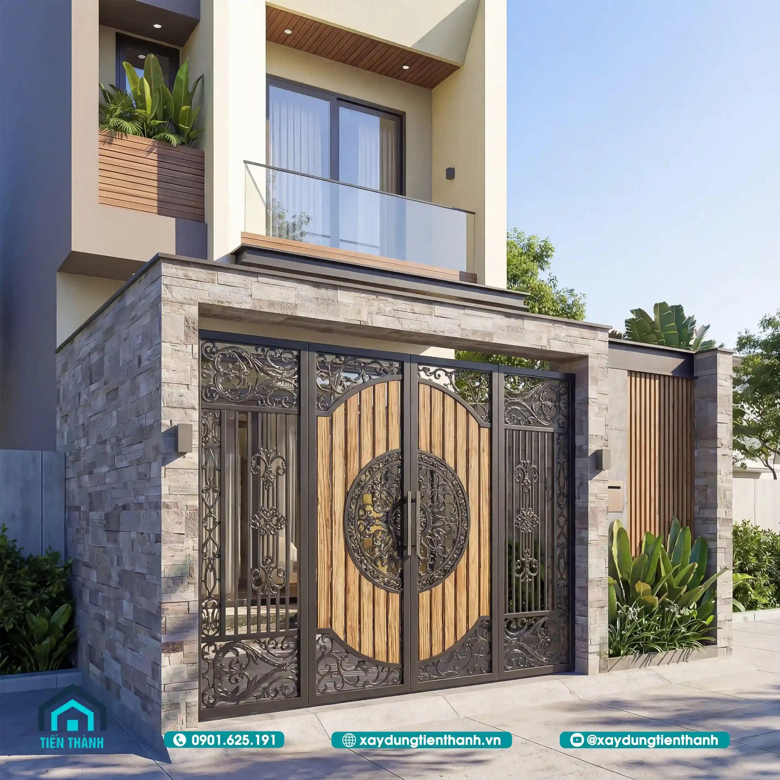 Mặt Tiền Nhà 3 Tầng Đẹp: Xu Hướng Thiết Kế Hiện Đại mat tien mau nha ong dep 3 tang 5m 7 scaled - Mặt Tiền Nhà 3 Tầng Đẹp: Xu Hướng Thiết Kế Hiện Đại