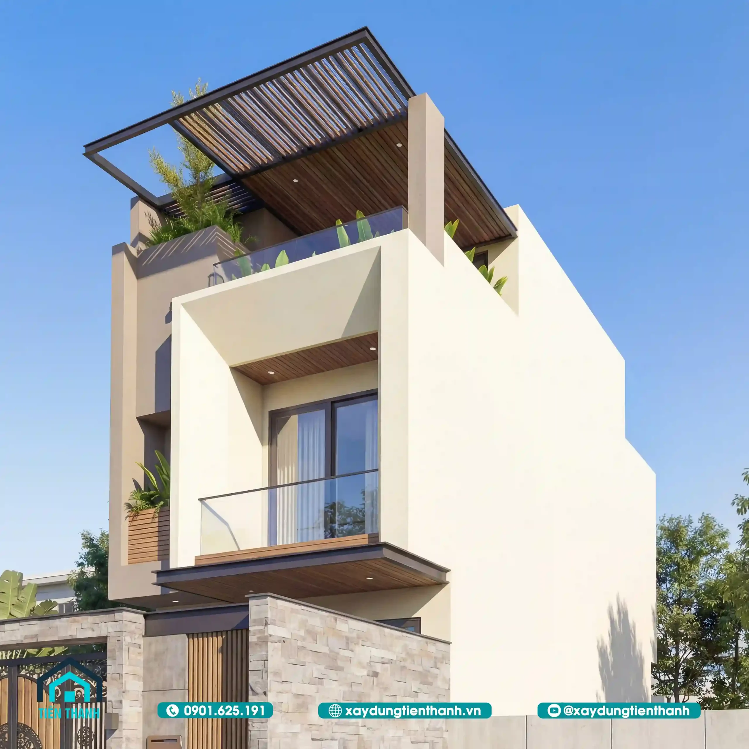 Mặt Tiền Nhà 3 Tầng Đẹp: Xu Hướng Thiết Kế Hiện Đại mat tien mau nha ong dep 3 tang 5m 8 scaled - Mặt Tiền Nhà 3 Tầng Đẹp: Xu Hướng Thiết Kế Hiện Đại