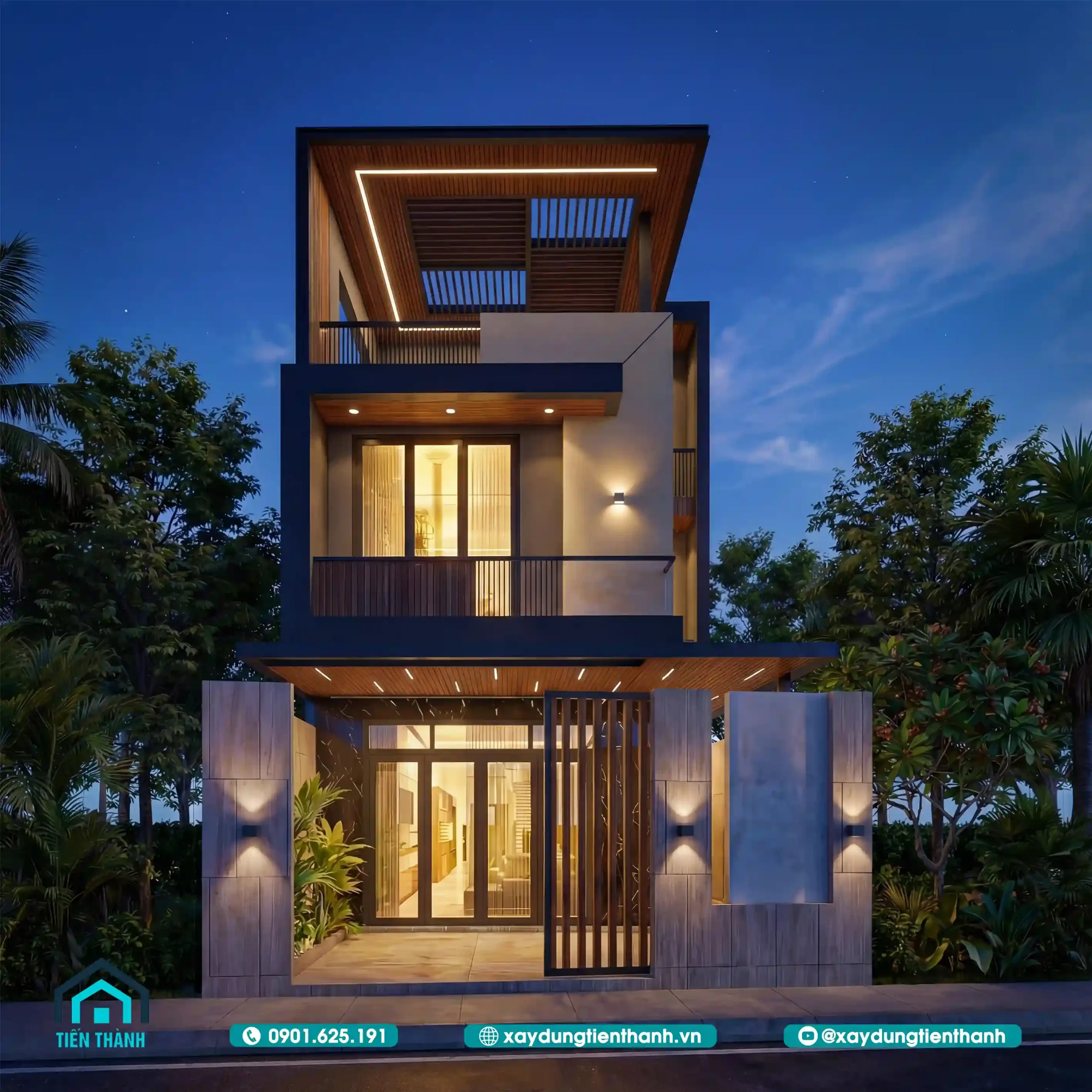 Khám Phá Mẫu Mặt Tiền Nhà 3 Tầng Đẹp Hiện Đại Đẳng Cấp mat tien nha 3 tang dep 12 scaled - Khám Phá Mẫu Mặt Tiền Nhà 3 Tầng Đẹp Hiện Đại Đẳng Cấp