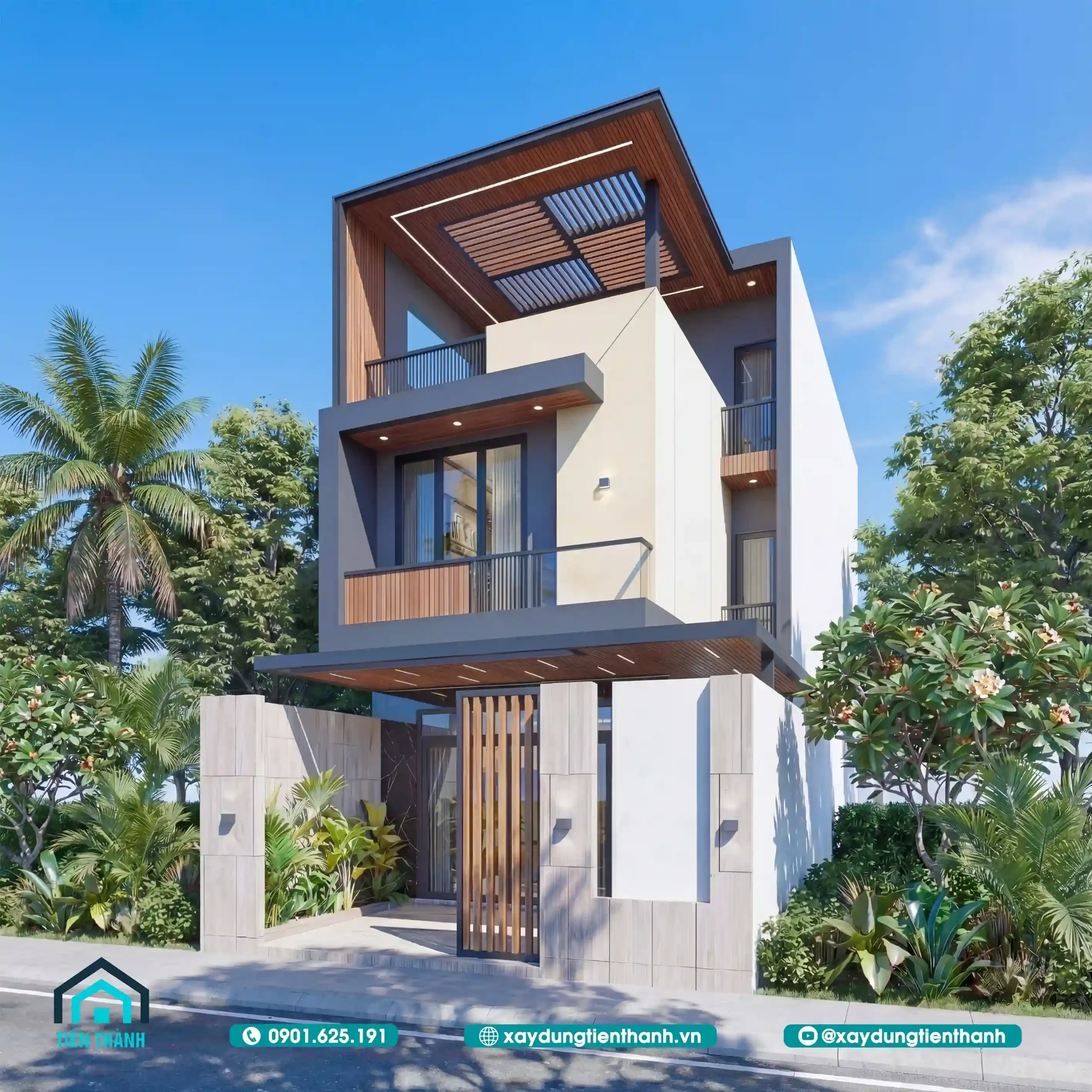 Khám Phá Mẫu Mặt Tiền Nhà 3 Tầng Đẹp Hiện Đại Đẳng Cấp mat tien nha 3 tang dep 7 scaled - Khám Phá Mẫu Mặt Tiền Nhà 3 Tầng Đẹp Hiện Đại Đẳng Cấp