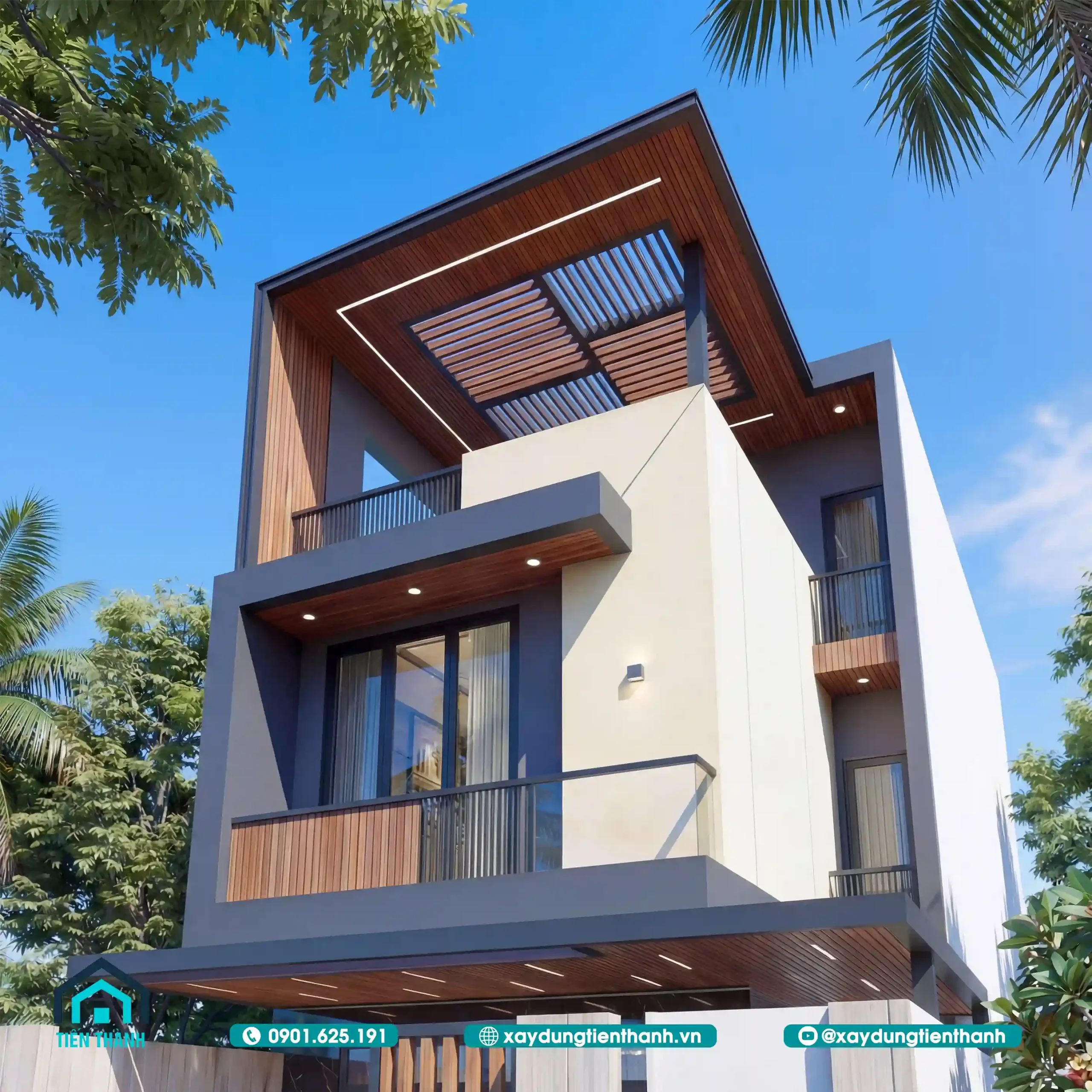 Khám Phá Mẫu Mặt Tiền Nhà 3 Tầng Đẹp Hiện Đại Đẳng Cấp mat tien nha 3 tang dep 9 scaled - Khám Phá Mẫu Mặt Tiền Nhà 3 Tầng Đẹp Hiện Đại Đẳng Cấp