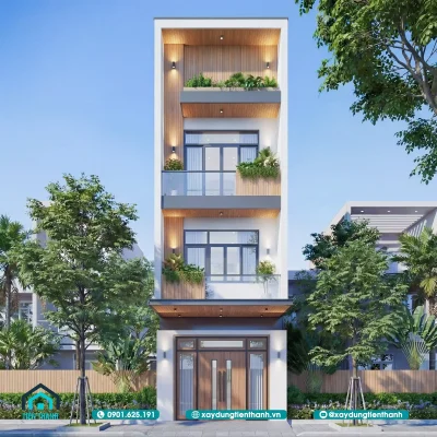 mat tien nha ong 3 tang don gian 5 400x400 - Mặt tiền nhà ống 3 tầng đơn giản: Xu hướng thiết kế hiện đại tối ưu