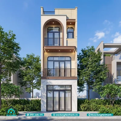 mat tien nha pho 4m 3 tang 6 400x400 - Mẫu Thiết Kế Mặt Tiền Nhà Phố 4m 3 Tầng Đẹp, Hiện Đại