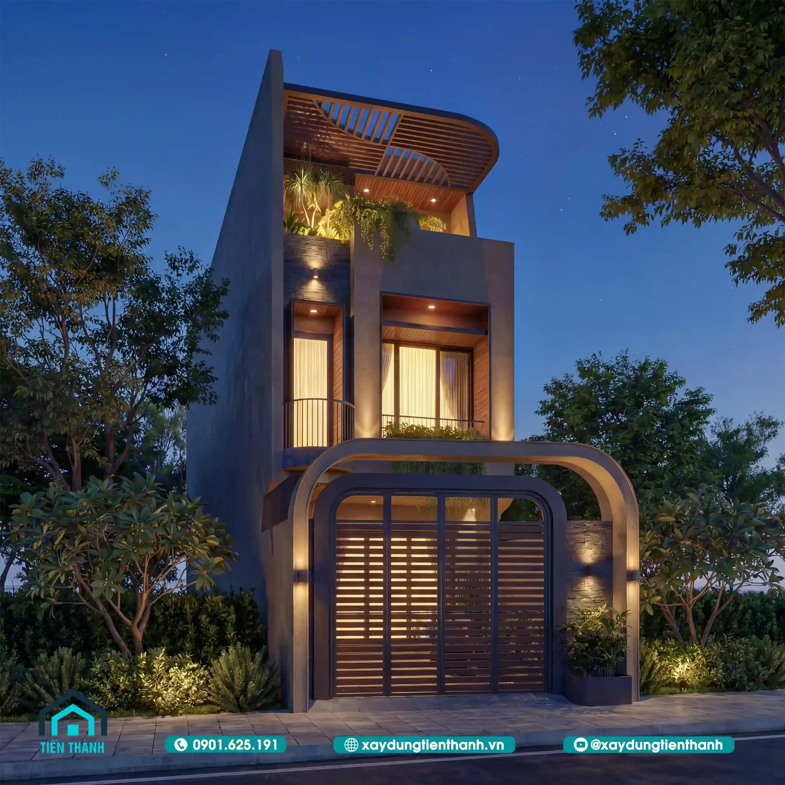 Mẫu Mặt Tiền Nhà Ống 3 Tầng Hiện Đại: Kiến Trúc Đột Phá mau mat tien nha ong 3 tang hien dai 10 scaled - Mẫu Mặt Tiền Nhà Ống 3 Tầng Hiện Đại: Kiến Trúc Đột Phá