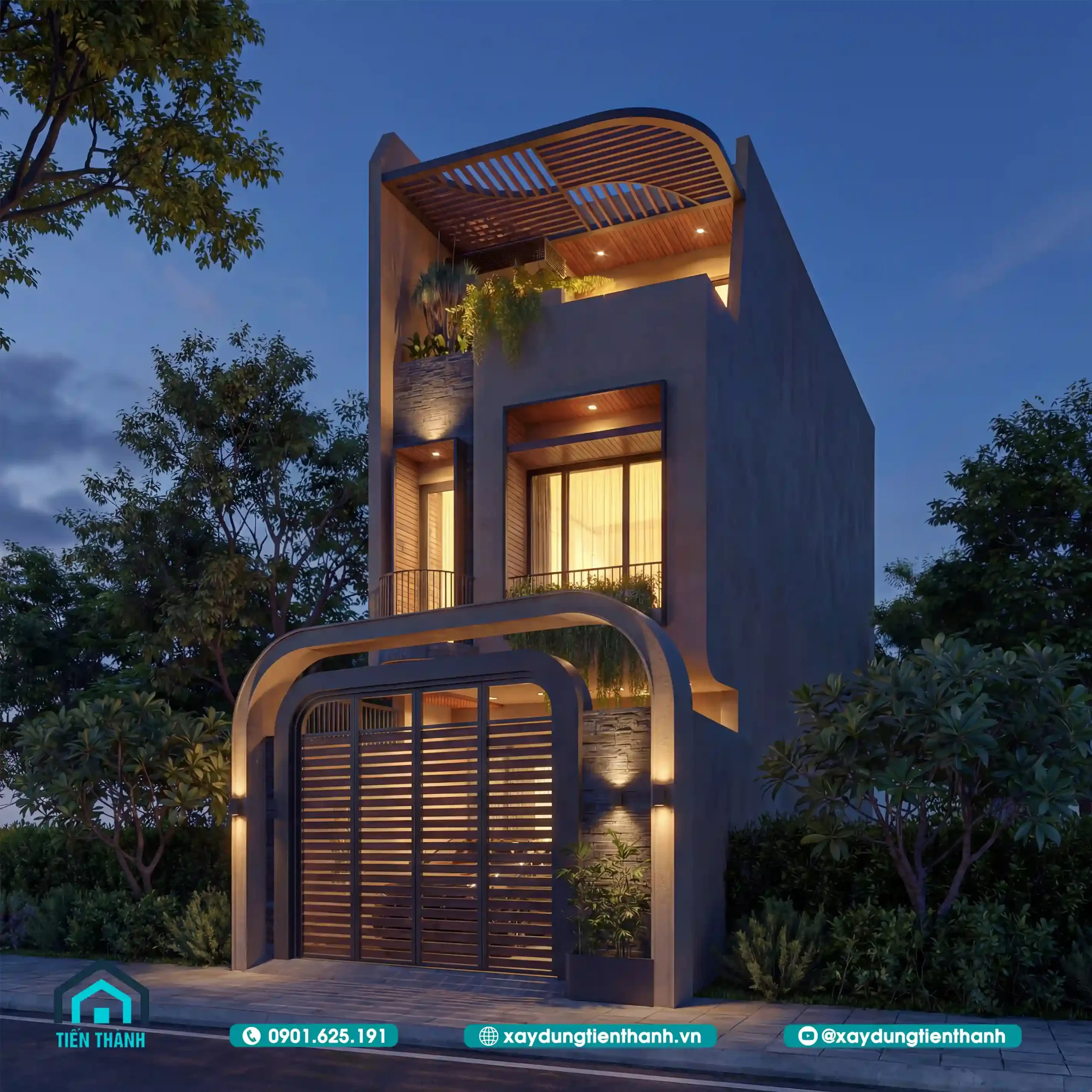 Mẫu Mặt Tiền Nhà Ống 3 Tầng Hiện Đại: Kiến Trúc Đột Phá mau mat tien nha ong 3 tang hien dai 11 scaled - Mẫu Mặt Tiền Nhà Ống 3 Tầng Hiện Đại: Kiến Trúc Đột Phá