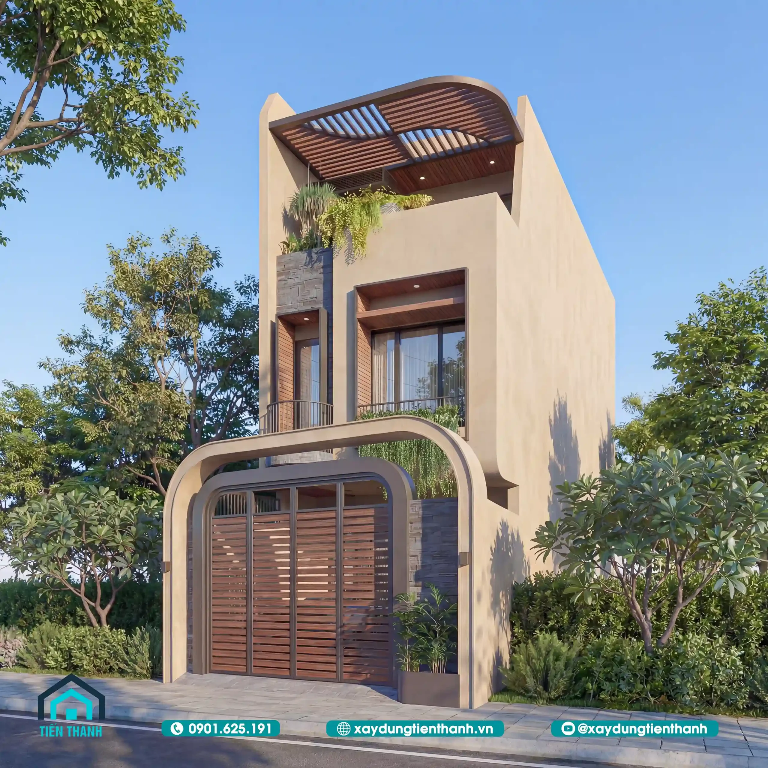 Mẫu Mặt Tiền Nhà Ống 3 Tầng Hiện Đại: Kiến Trúc Đột Phá mau mat tien nha ong 3 tang hien dai 5 scaled - Mẫu Mặt Tiền Nhà Ống 3 Tầng Hiện Đại: Kiến Trúc Đột Phá