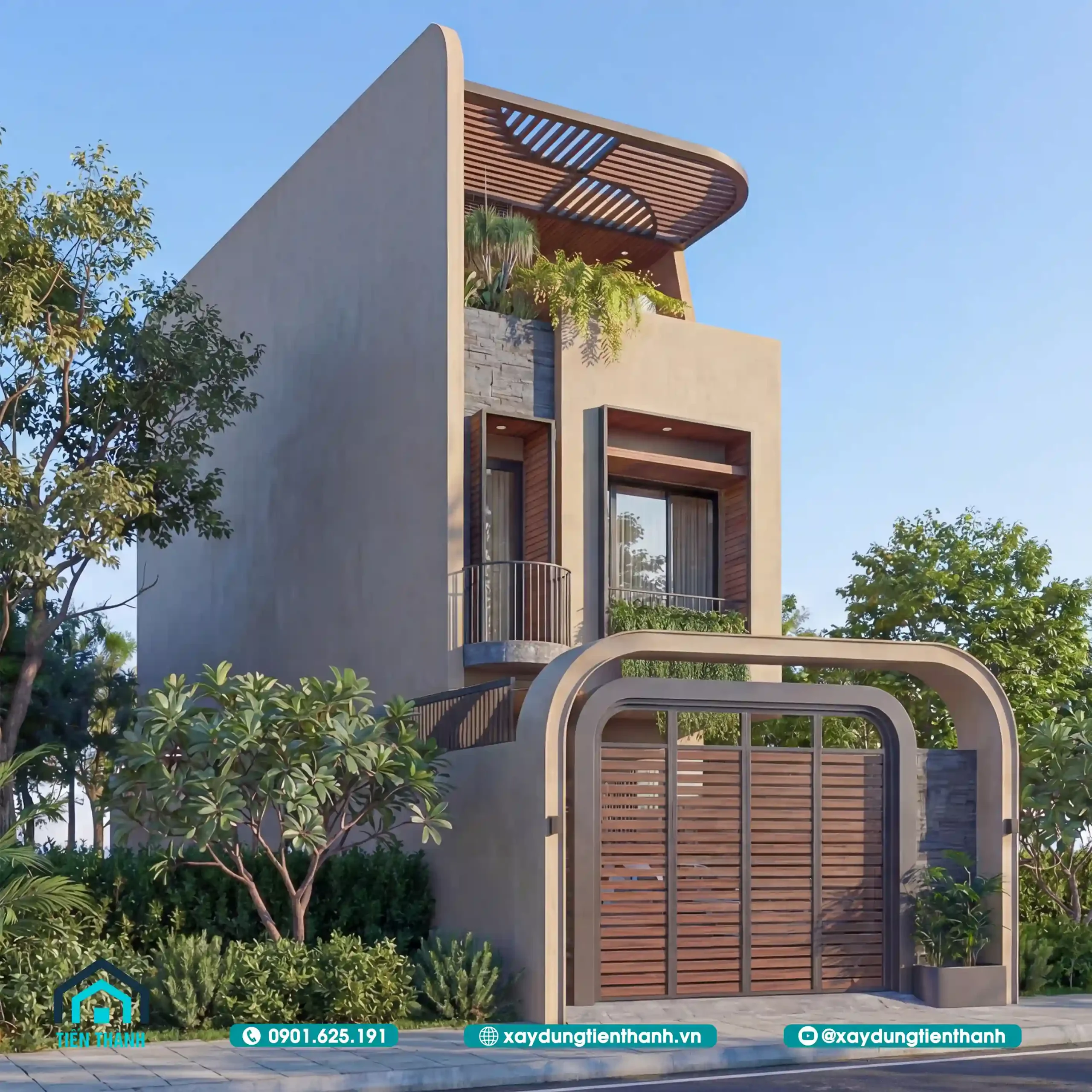 Mẫu Mặt Tiền Nhà Ống 3 Tầng Hiện Đại: Kiến Trúc Đột Phá mau mat tien nha ong 3 tang hien dai 6 scaled - Mẫu Mặt Tiền Nhà Ống 3 Tầng Hiện Đại: Kiến Trúc Đột Phá