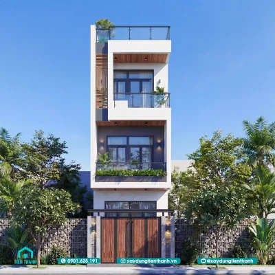 mau nha 3 tang 4m mat tien 5 400x400 - Mẫu Nhà 3 Tầng 4m Mặt Tiền: Giải Pháp Tối Ưu Công Năng