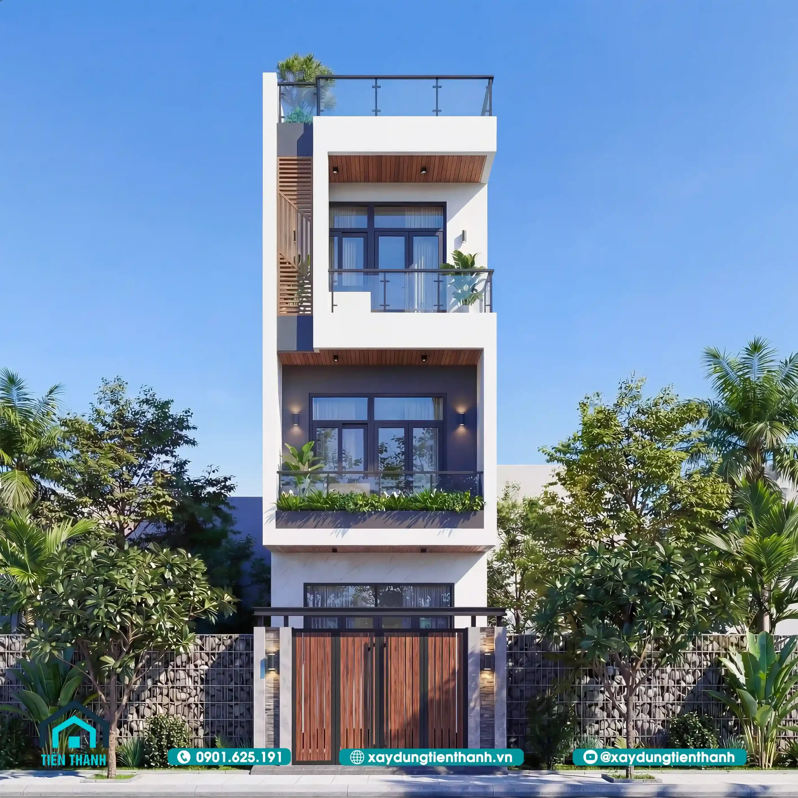 Mẫu Nhà 3 Tầng 4m Mặt Tiền: Giải Pháp Tối Ưu Công Năng mau nha 3 tang 4m mat tien 5 scaled - Mẫu Nhà 3 Tầng 4m Mặt Tiền: Giải Pháp Tối Ưu Công Năng