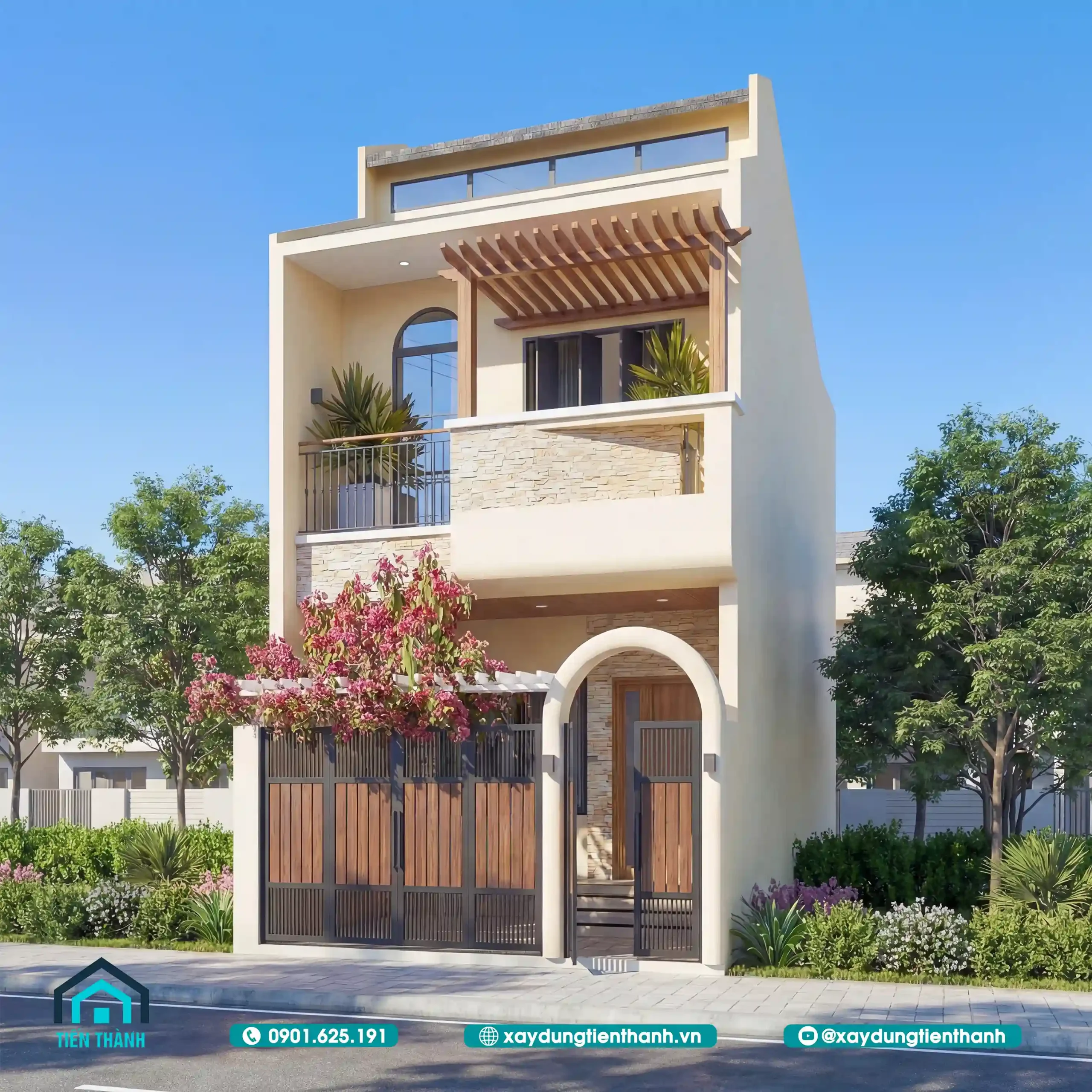 Mẫu Nhà 3 Tầng Đẹp Hiện Đại:Thiết Kế Đẳng Cấp Và Tiện Nghi mau nha 3 tang dep hien dai 6 scaled - Mẫu Nhà 3 Tầng Đẹp Hiện Đại:Thiết Kế Đẳng Cấp Và Tiện Nghi