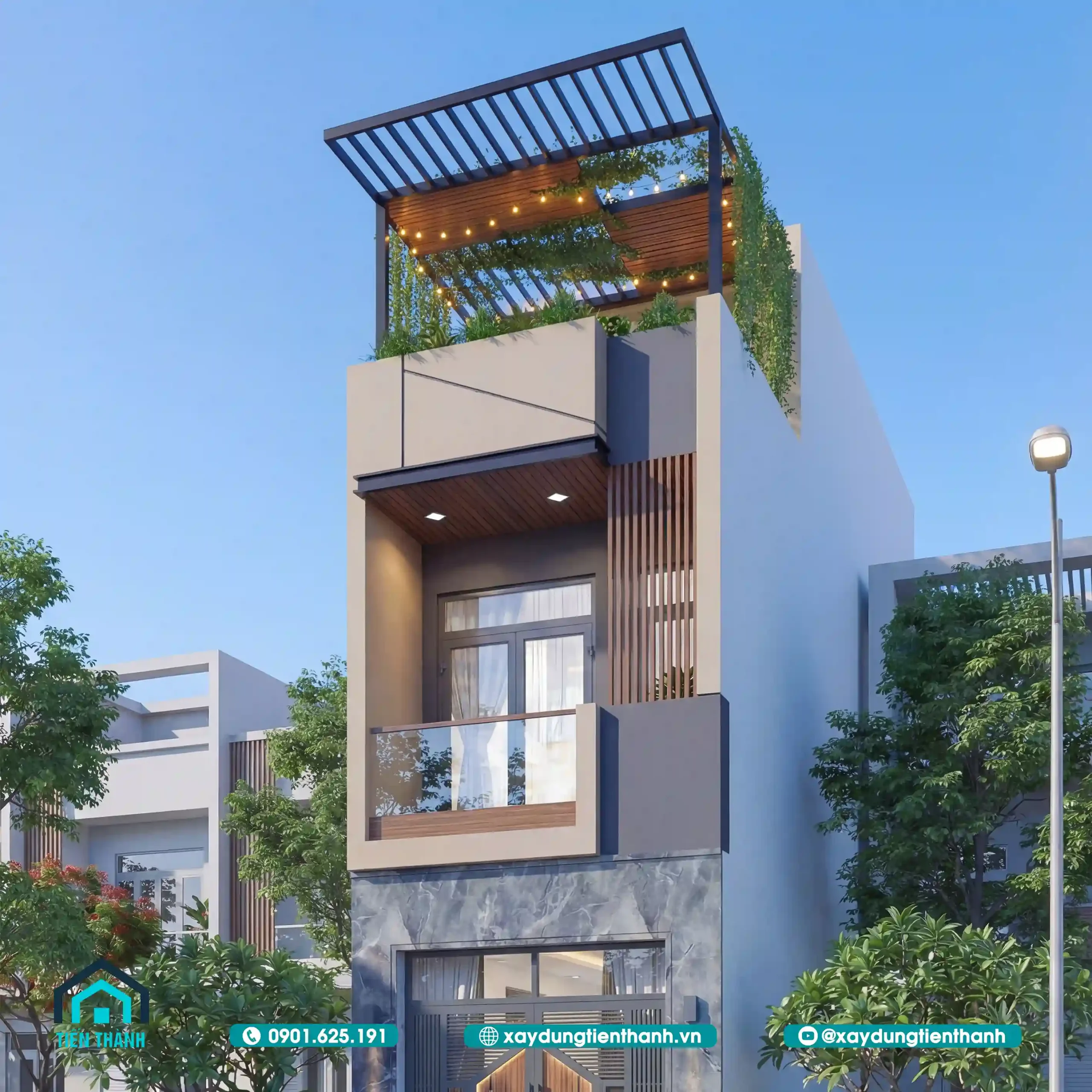 Mẫu Nhà 3 Tầng Giá Rẻ: Tối Ưu Cho Diện Tích Nhỏ mau nha 3 tang gia re 8 scaled - Mẫu Nhà 3 Tầng Giá Rẻ: Tối Ưu Cho Diện Tích Nhỏ