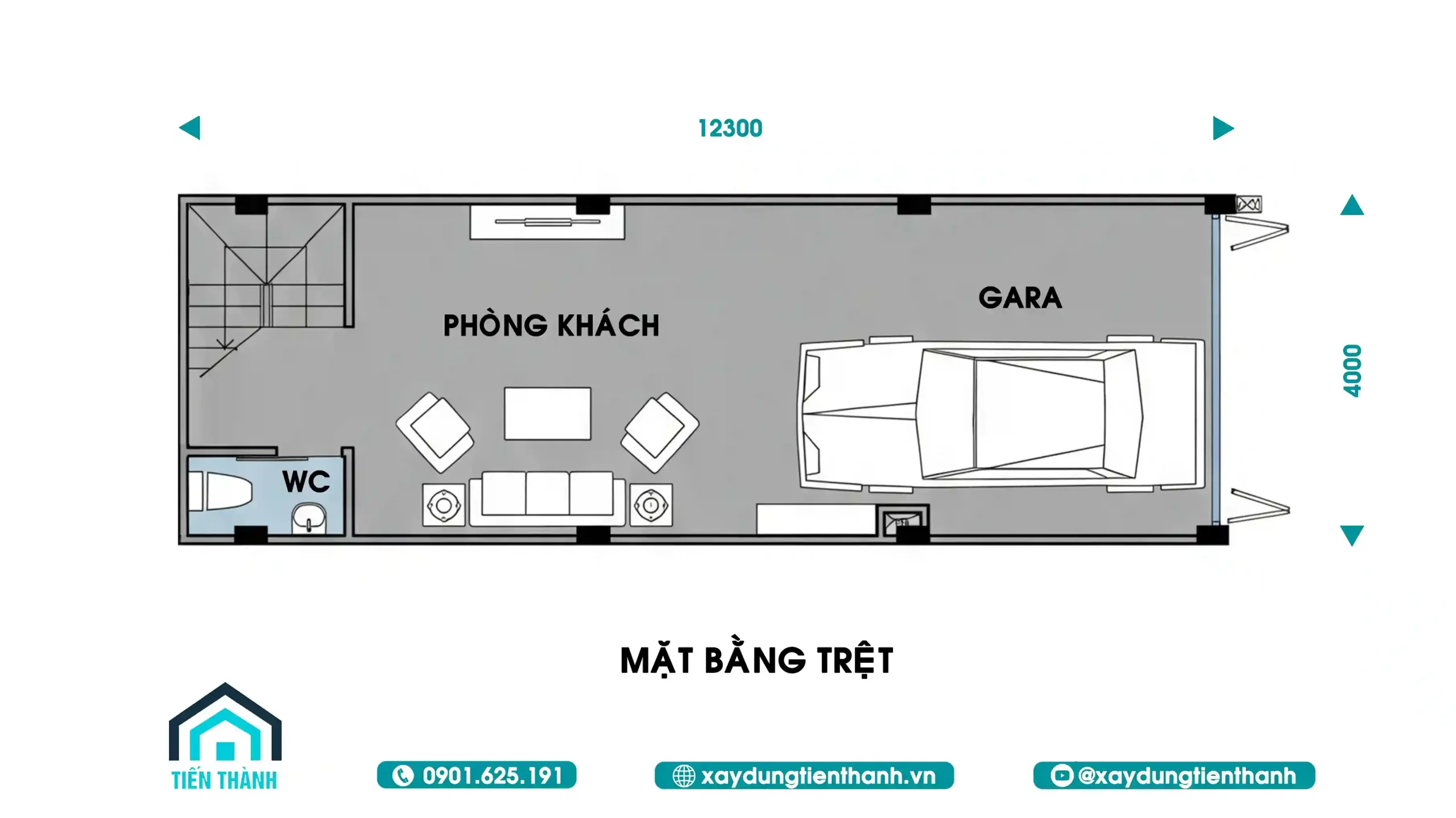 Mẫu nhà 3 tầng mặt tiền 4m hiện đại: Không gian hoàn hảo mau nha 3 tang mat tien 4m hien dai 1 scaled - Mẫu nhà 3 tầng mặt tiền 4m hiện đại: Không gian hoàn hảo