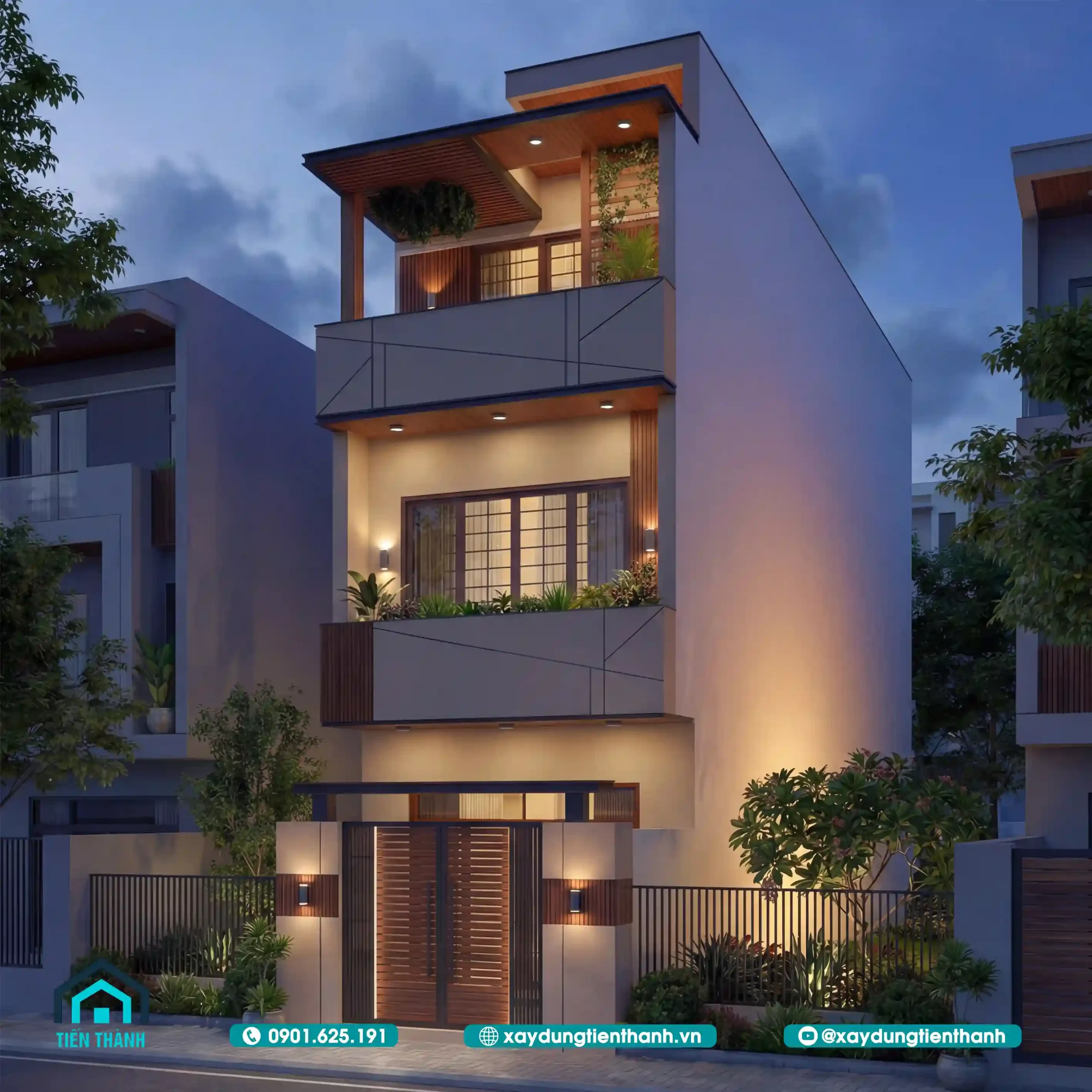 Mẫu nhà 3 tầng mặt tiền 4m hiện đại: Không gian hoàn hảo mau nha 3 tang mat tien 4m hien dai 11 scaled - Mẫu nhà 3 tầng mặt tiền 4m hiện đại: Không gian hoàn hảo