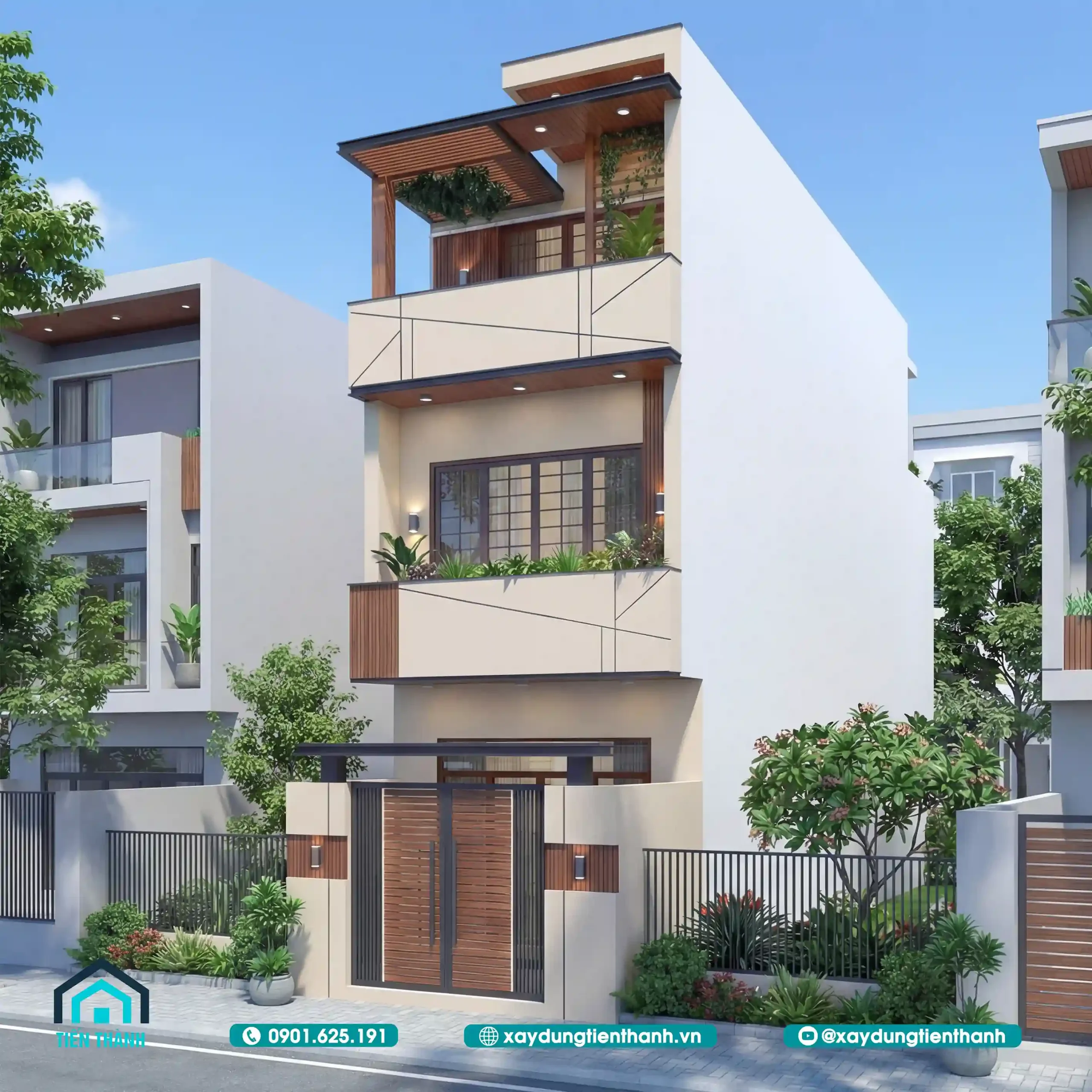 Mẫu nhà 3 tầng mặt tiền 4m hiện đại: Không gian hoàn hảo mau nha 3 tang mat tien 4m hien dai 6 scaled - Mẫu nhà 3 tầng mặt tiền 4m hiện đại: Không gian hoàn hảo