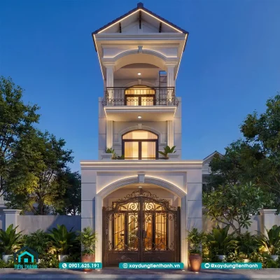 mau nha 3 tang tan co dien hien dai 11 400x400 - Mẫu Nhà 3 Tầng Tân Cổ Điển Hiện Đại Đẳng Cấp Mới