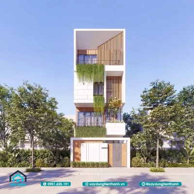 mau nha 4 tang mat tien 7m 5 400x400 - Mẫu nhà 4 tầng mặt tiền 7m đẹp và hiện đại nhất thiết kế đẹp