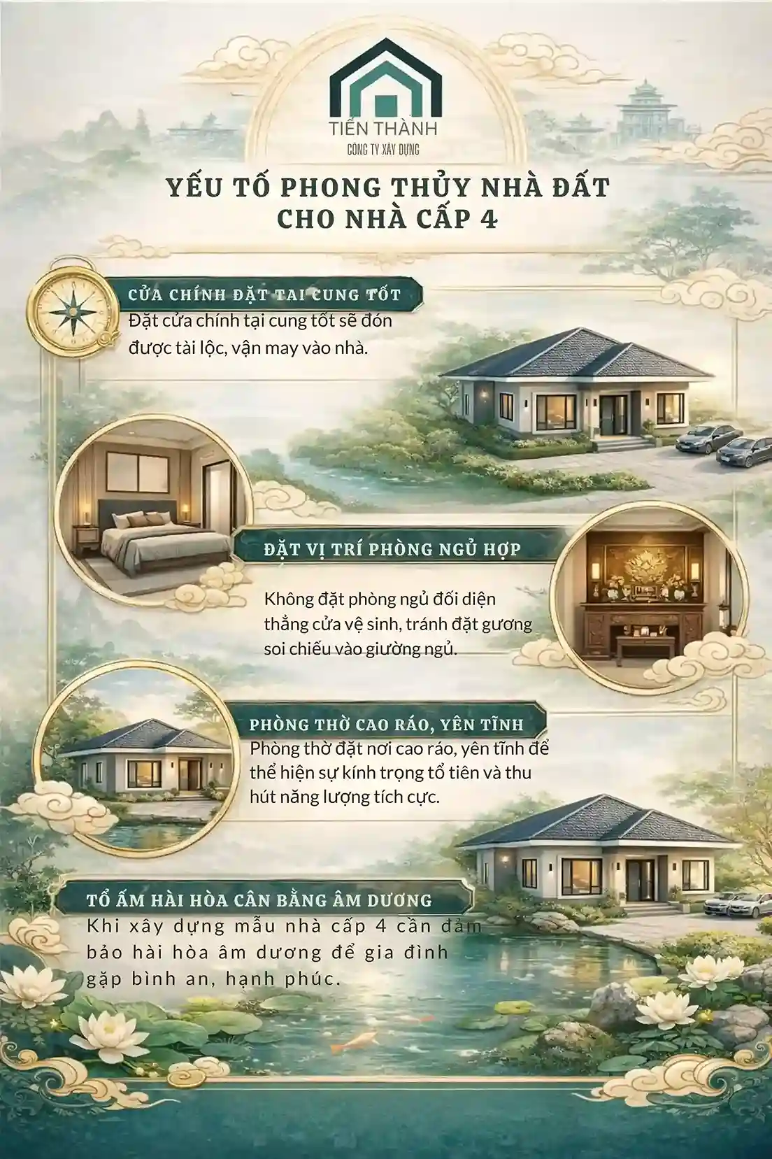 mau nha cap 4 dep nhat viet nam 1a - Mẫu nh&agrave; cấp 4 đẹp nhất Việt Nam [CHUẨN PHONG THỦY]