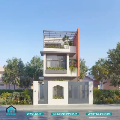 mau nha mat tien 7m 3 tang 4 400x400 - Mẫu nhà mặt tiền 7m 3 tầng: Giải pháp kiến trúc hiện đại và tối ưu