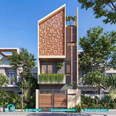 mau nha ong 3 tang mat tien 45m 4 5 11zon 400x400 - Mẫu Nhà Ống 3 Tầng Mặt Tiền 4 5m Hiện Đại Đột Phá