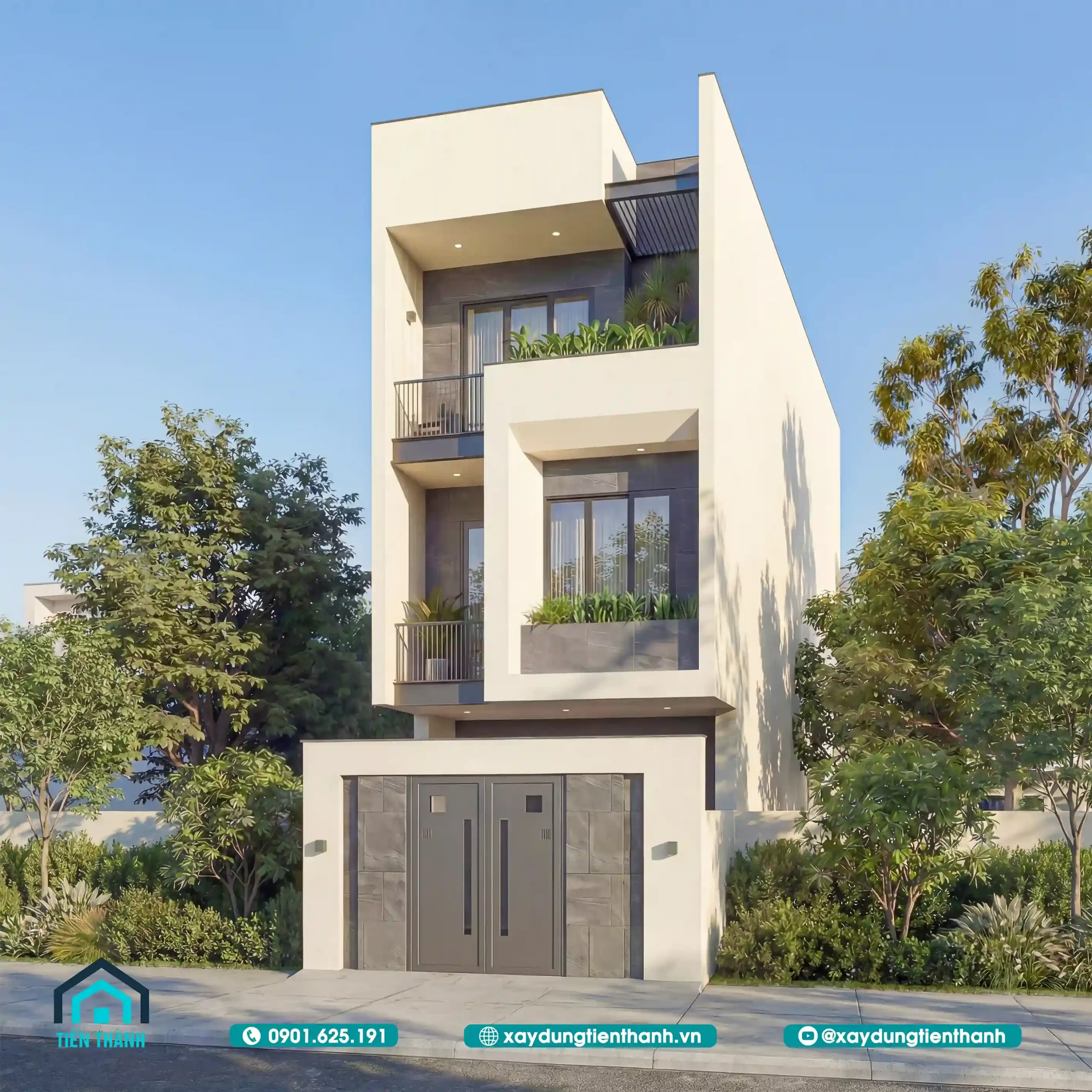 Mẫu Nhà Ống 3 Tầng Mặt Tiền 5m: Giải Pháp Kiến Trúc Đẳng Cấp mau nha ong 3 tang mat tien 5m 6 scaled - Mẫu Nhà Ống 3 Tầng Mặt Tiền 5m: Giải Pháp Kiến Trúc Đẳng Cấp