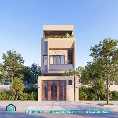 mau thiet ke nha ong 3 tang 5x20m 4 400x400 - Mẫu thiết kế nhà ống 3 tầng 5x20m hiện đại tối ưu không gian sống