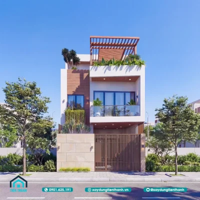 nha 3 tang 3 phong ngu 1 phong tho 4 400x400 - Nhà 3 Tầng 3 Phòng Ngủ 1 Phòng Thờ Hiện Đại Đẹp