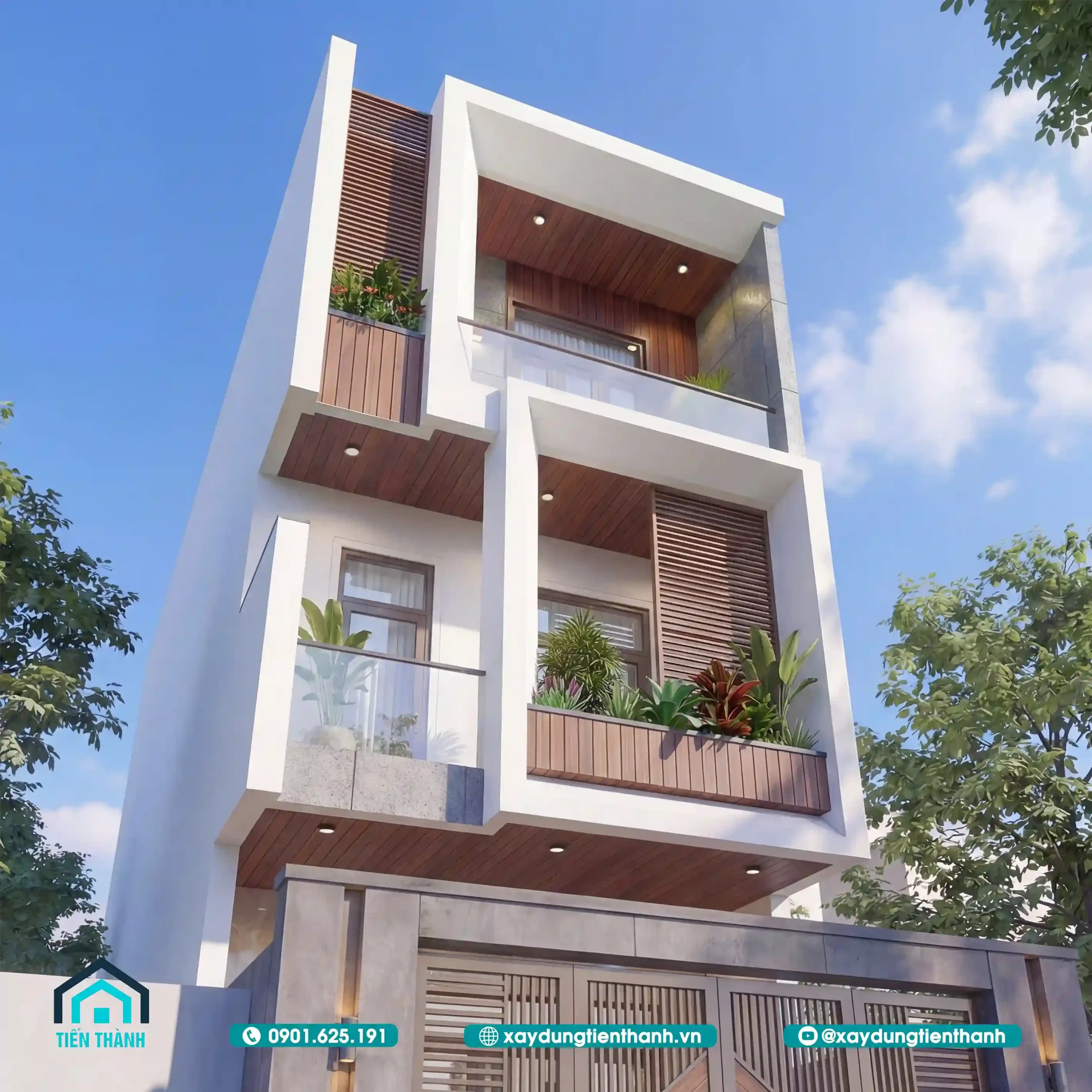 Mẫu Nhà 3 Tầng 4 Phòng Ngủ 5x20 Hiện Đại Hoàn Hảo nha 3 tang 4 phong ngu 5x20 10 scaled - Mẫu Nhà 3 Tầng 4 Phòng Ngủ 5x20 Hiện Đại Hoàn Hảo